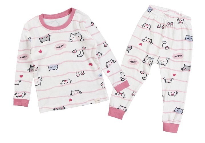 Girls mini kitty cat princess pajamas, Snow fairy princess, kids pajama set, Korean pajamas