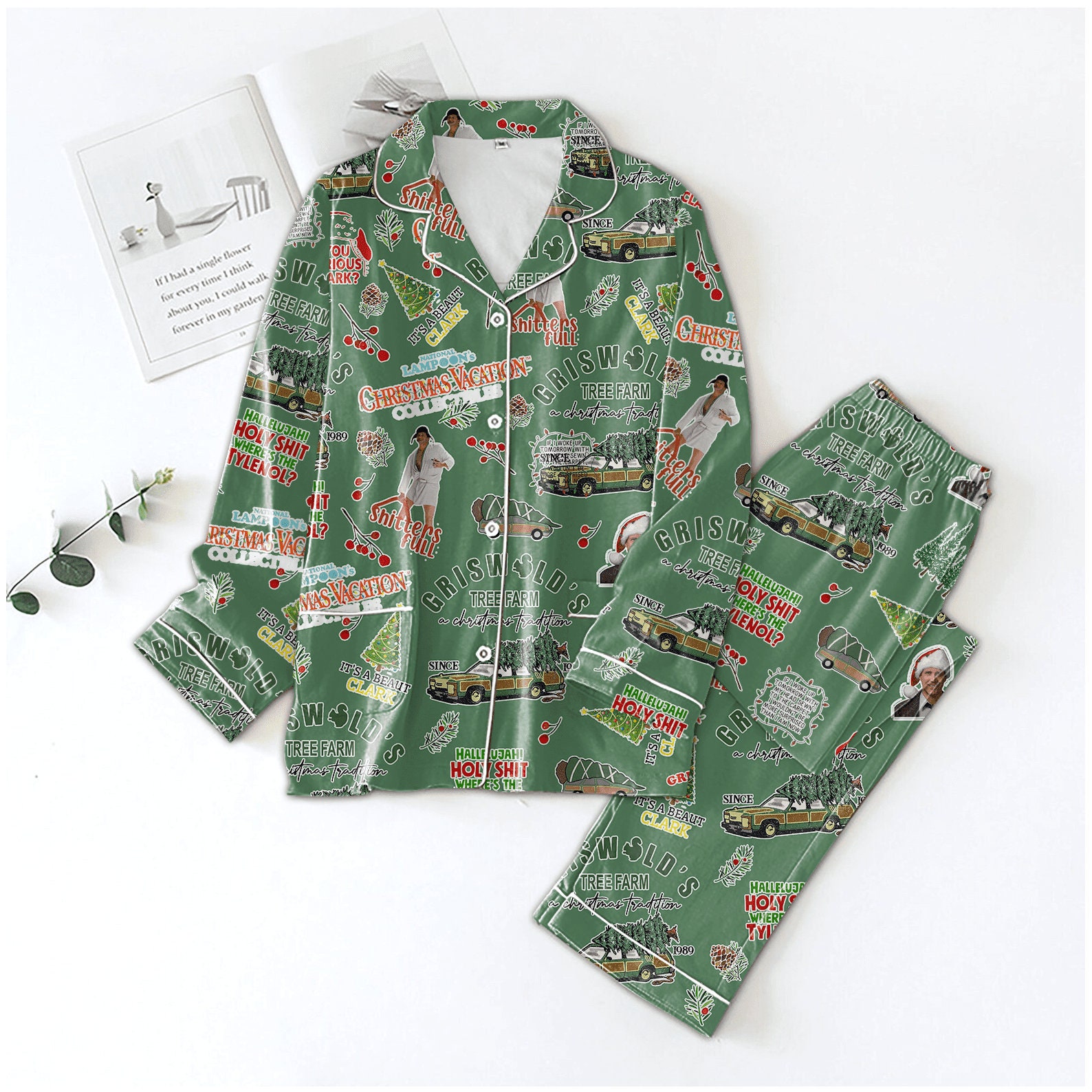 Griswold Christmas Pajamas Set, National Lampoon's Christmas Vacation Shirt, Christmas Tree Farm Shirt, Holiday Women Pajamas