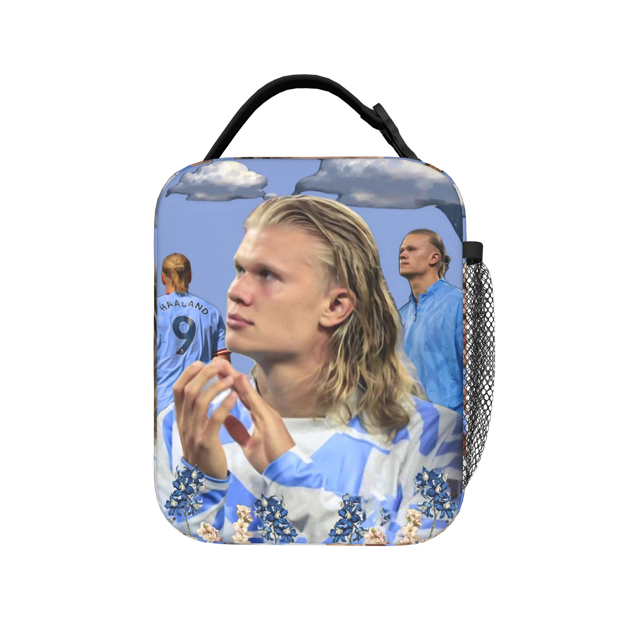 Haalands Insulated Lunch Bag for Men Women Football Food Container Bags Reusable Thermal Cooler Lunch Boxes For School Office