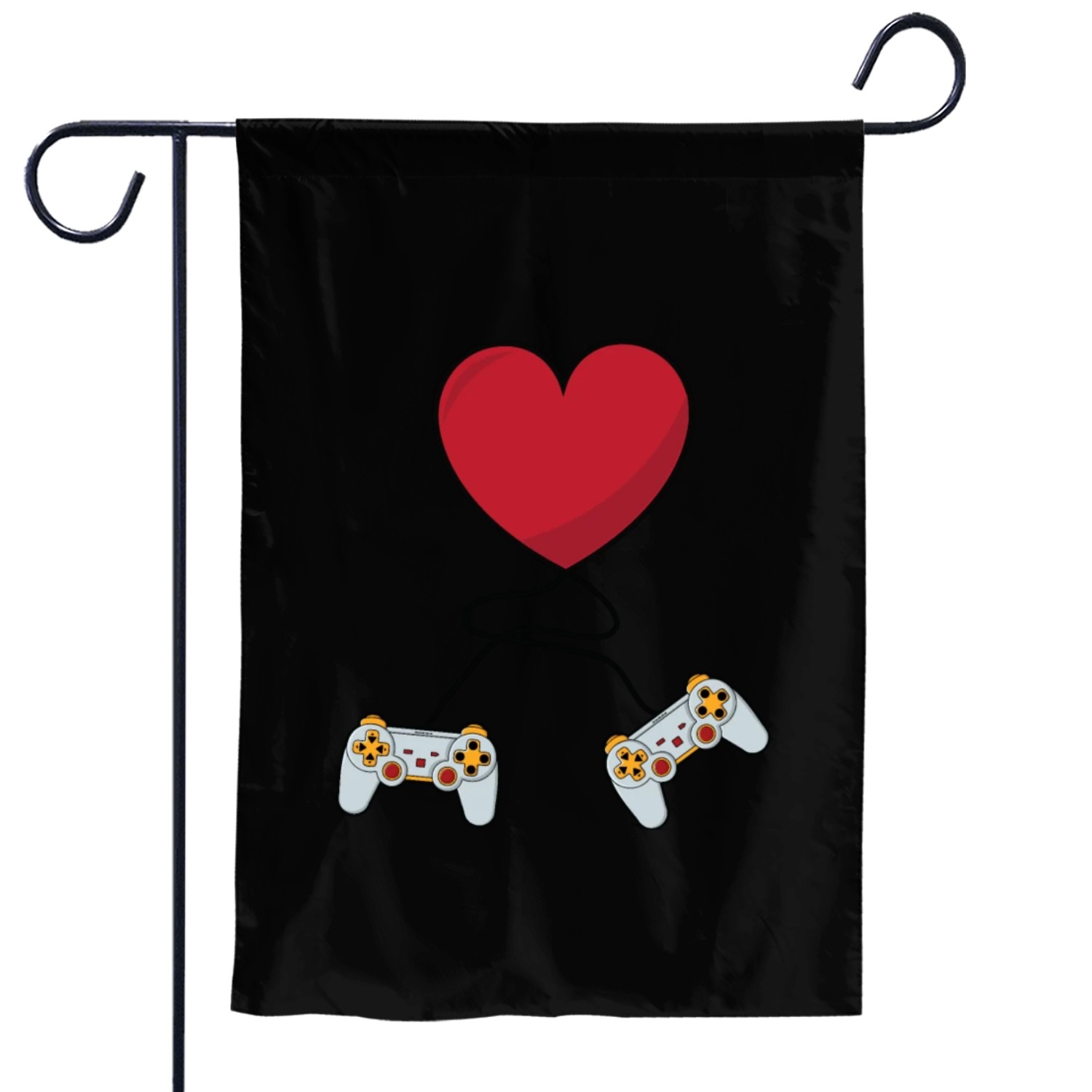 I love gaming on valentine day Garden Flags