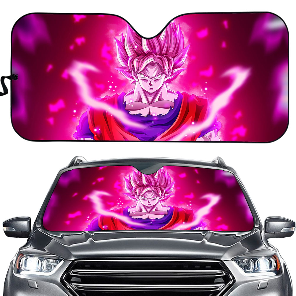 Goku Super Cartoon Movies Printed Auto Sun Shade