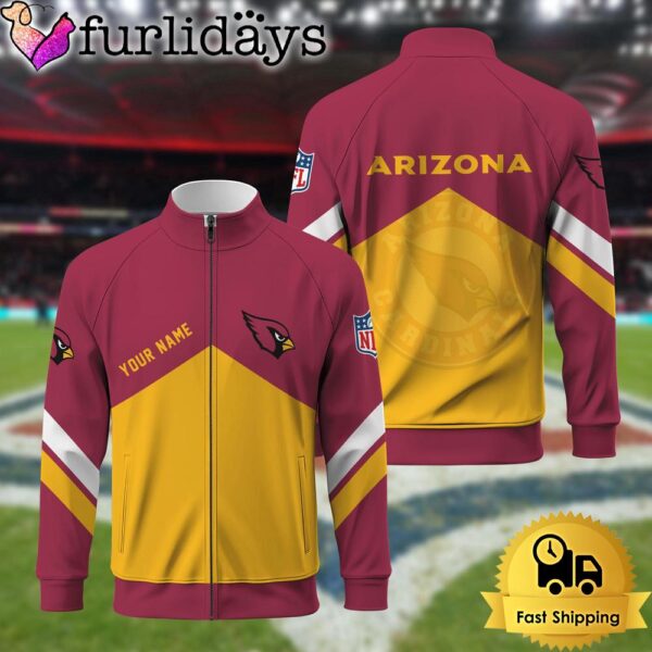 Arizonna Cardinals Logo Custom Standing Neck Zipper Jacket