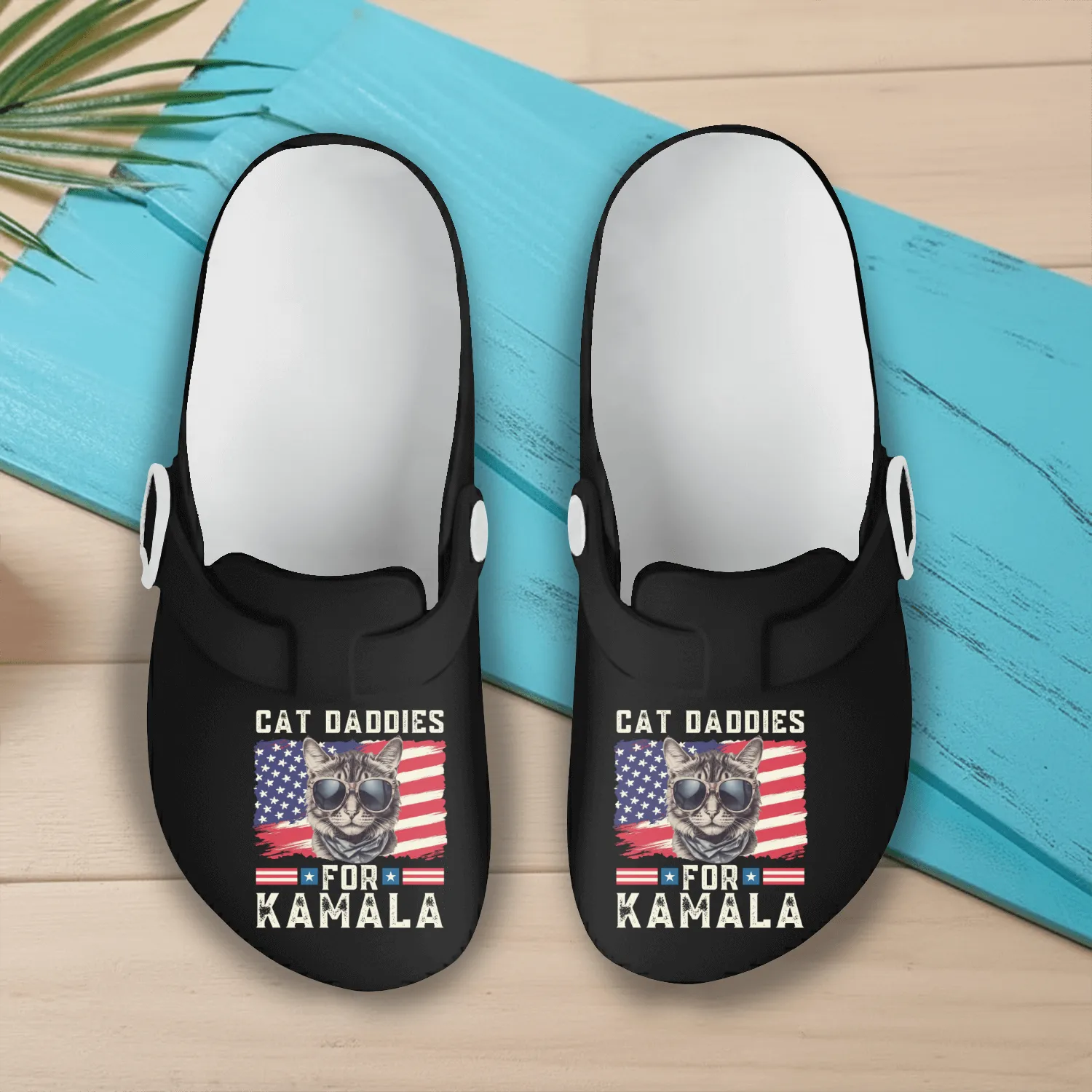 Cat daddies for kamala Harris 2024 Slip On Clogs