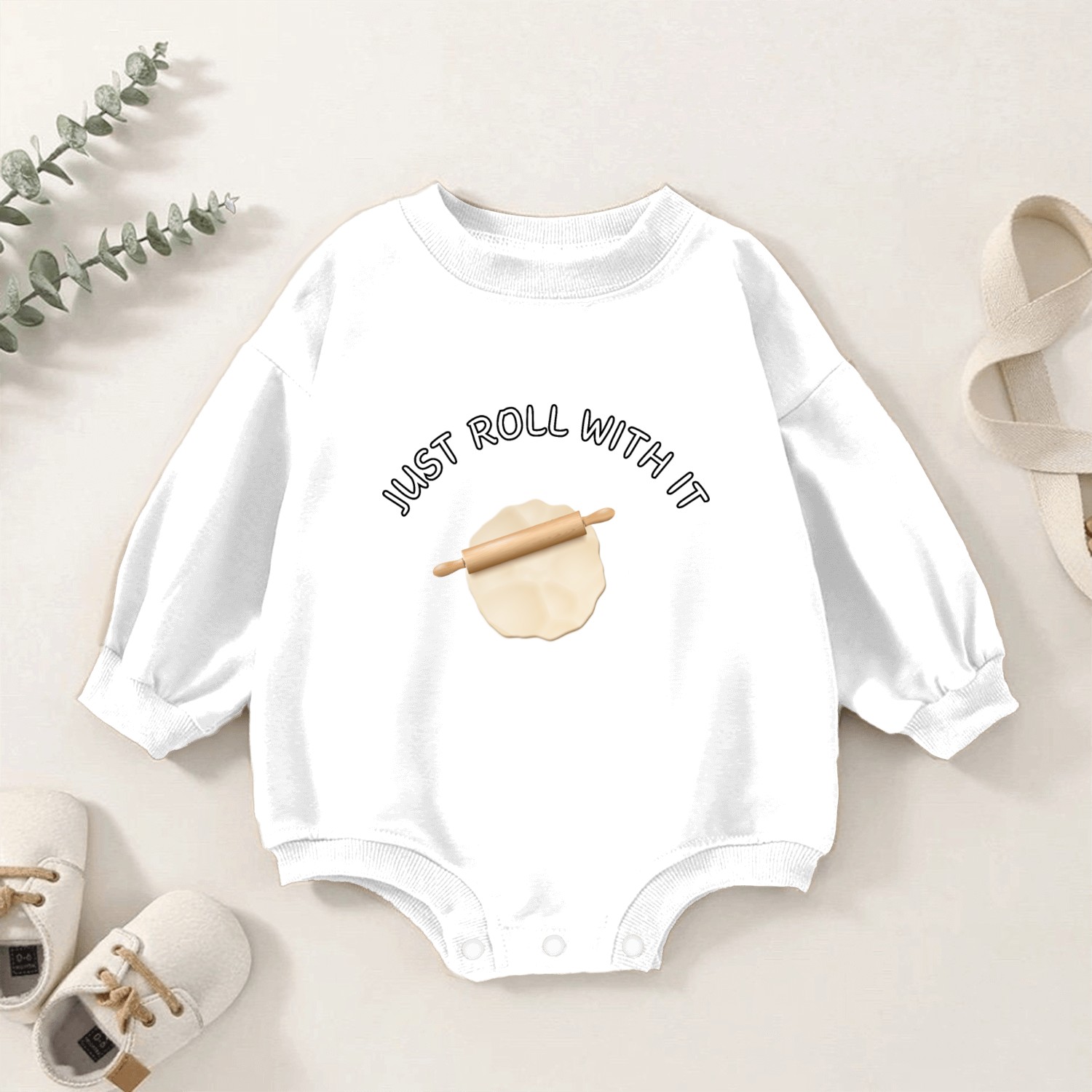 Just Roll with It Baby Romper Sweatshirts