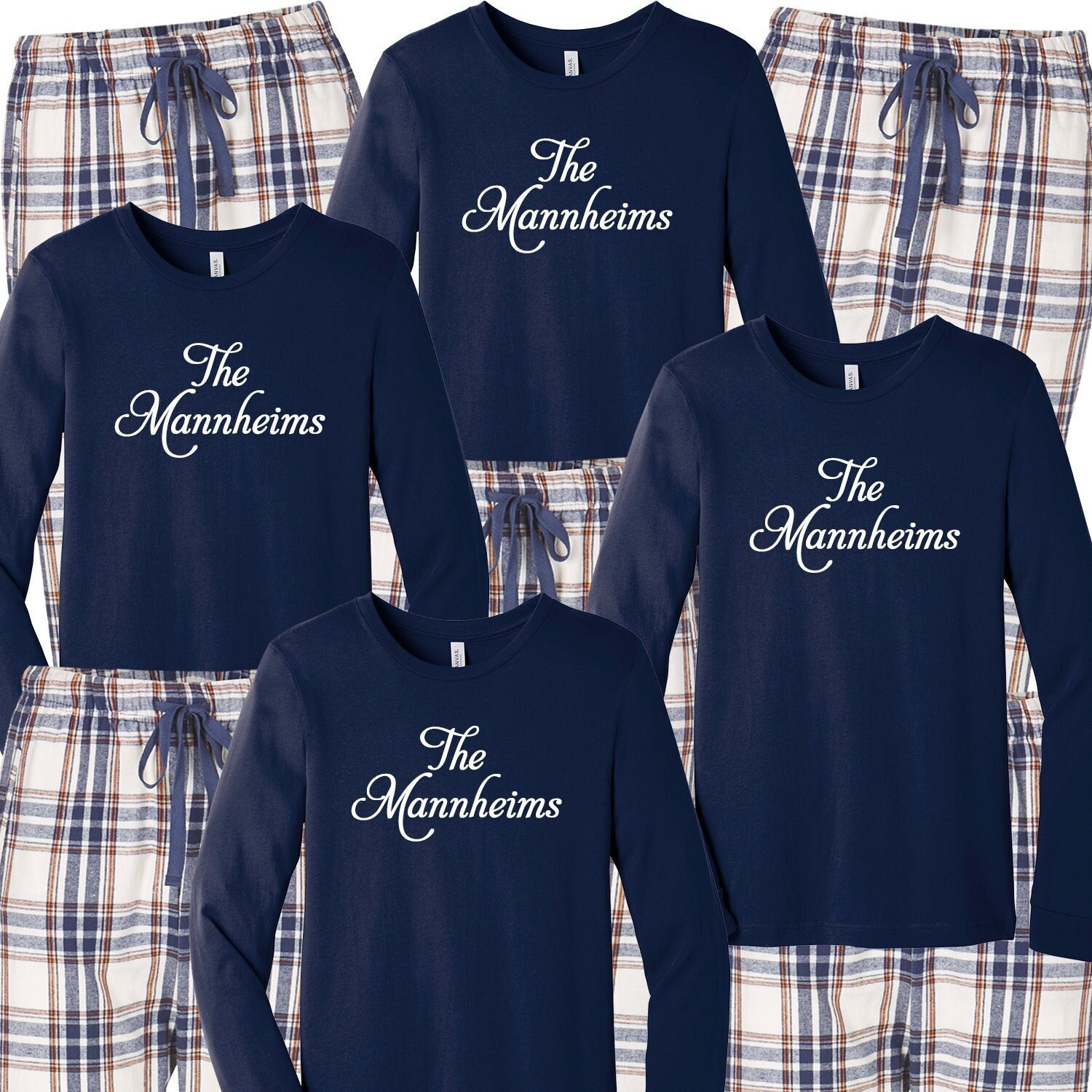 Personalized Holiday Pajamas, Custom Family Name Pajamas, Merry Christmas Matching Family Pajamas, Christmas Gift, Family Matching Sleepwear