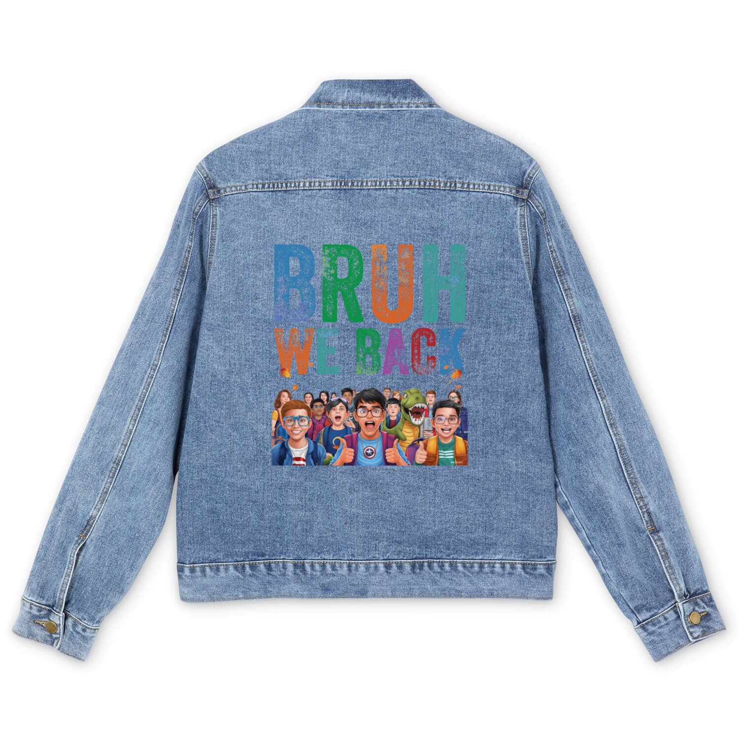Bruh We Back Men's Denim Jackets