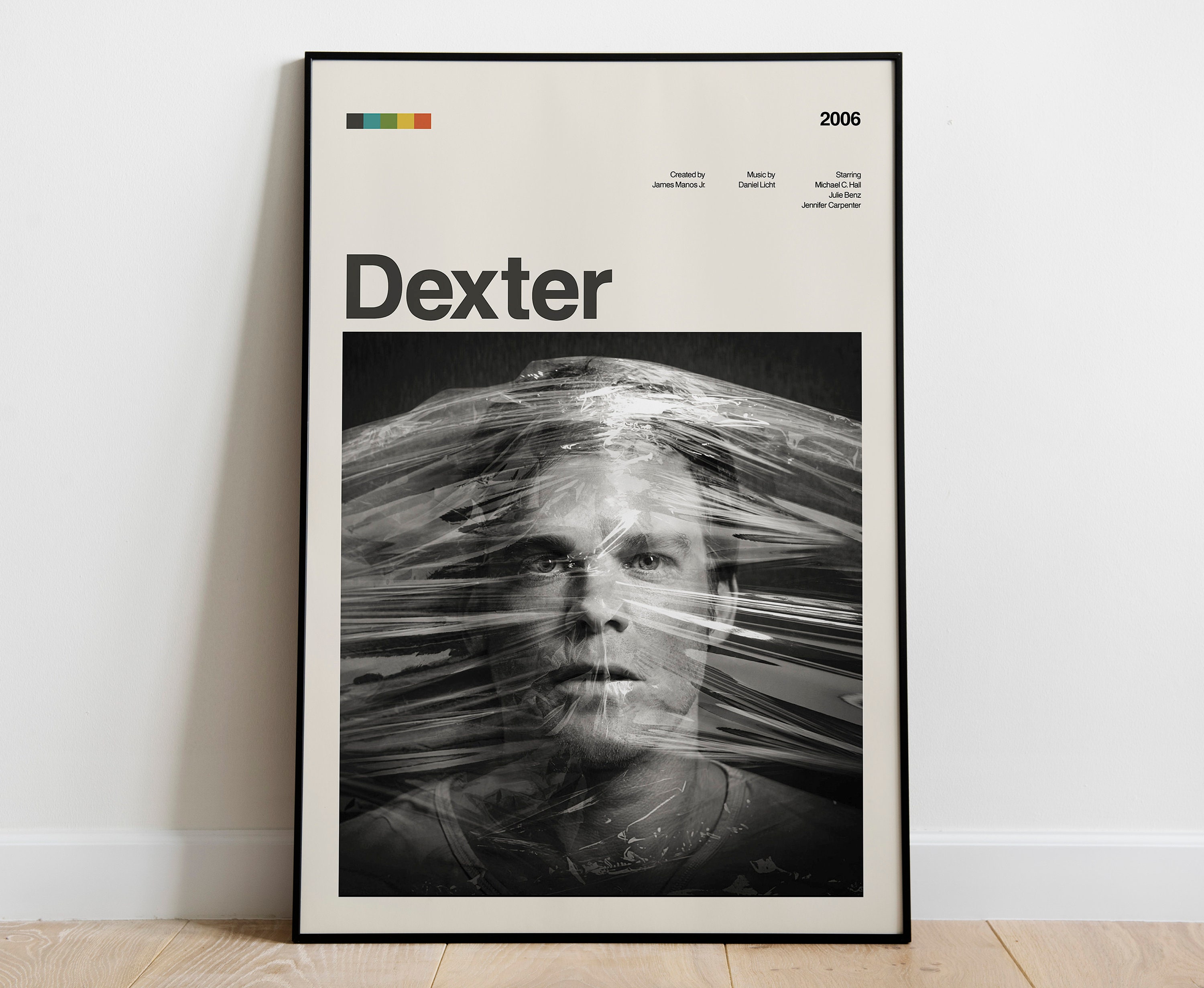 Dexter Tv Series Poster Mid Century Tv Series Poster Print
