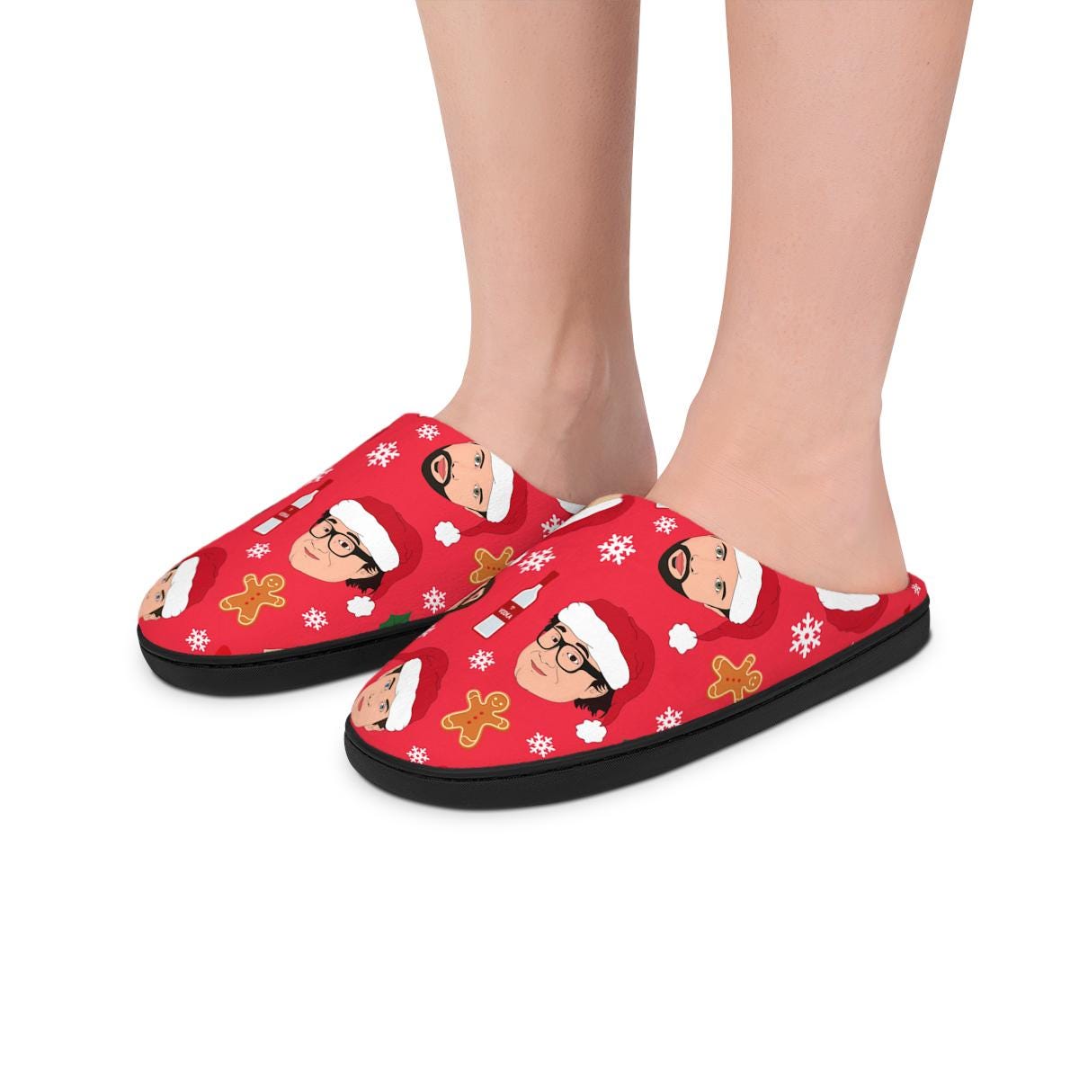 Always Sunny Christmas Slippers | Frank Dee Dennis Charlie Mac Merry Christmas Indoor Slippers Gift Character For Her For Him Gift