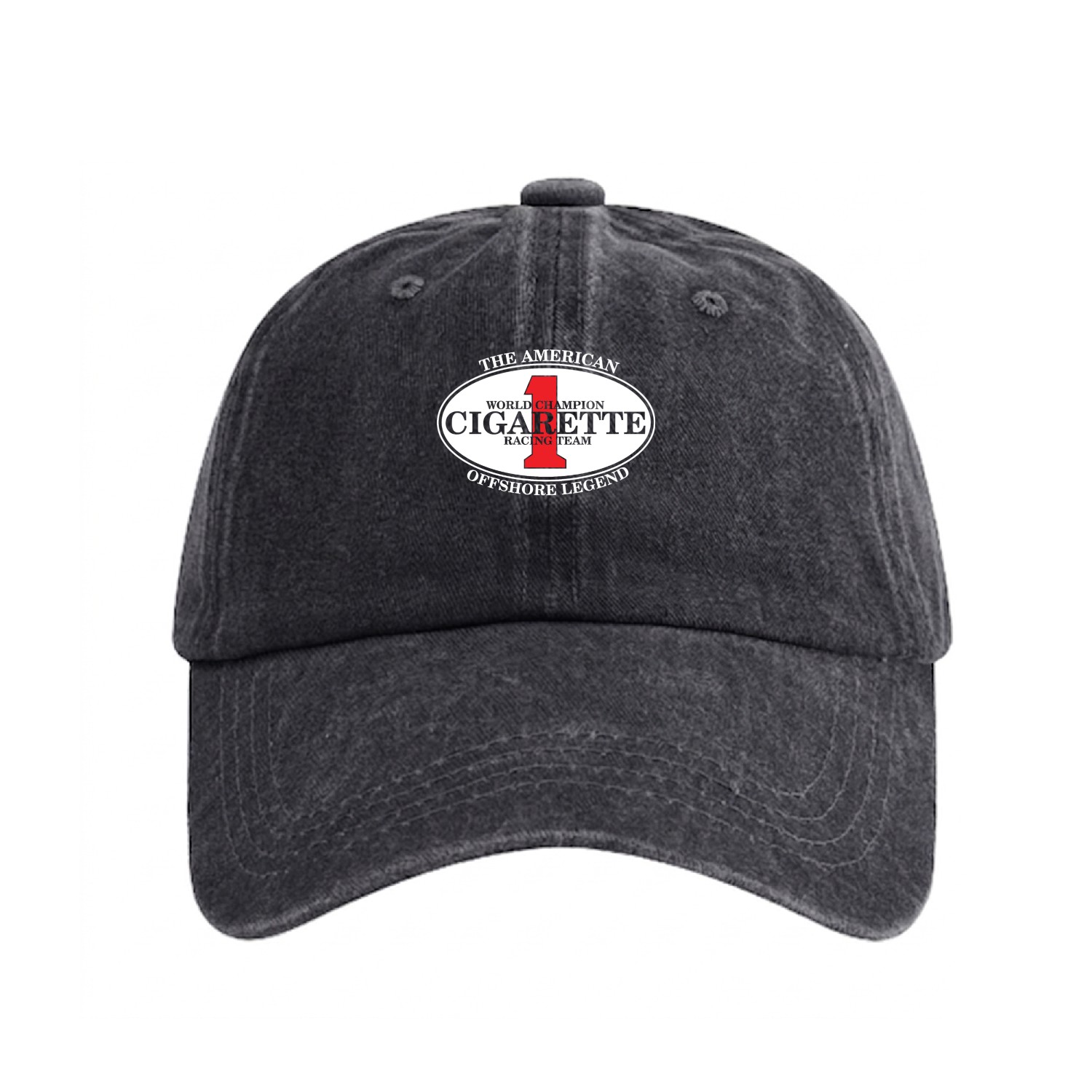 Cigarette Racing Team Washed Denim Baseball Caps