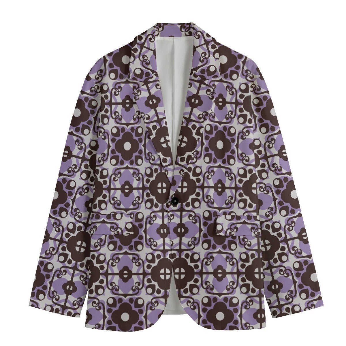Retro 70's Women's Casual Blazer, Women Suit Jacket, Gift For Her