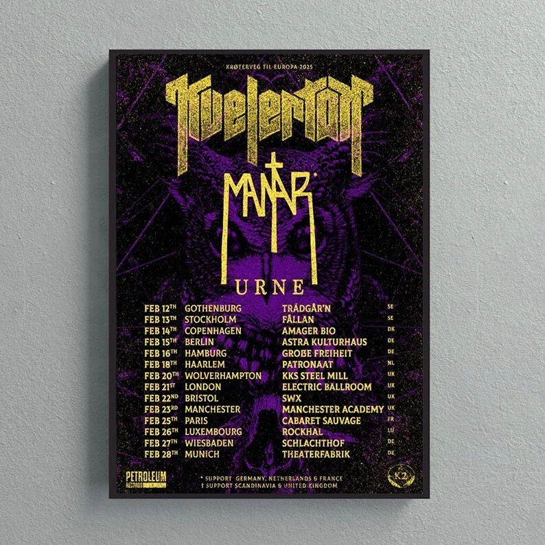 Kvelertak Tour 2025 Poster, 18x24"