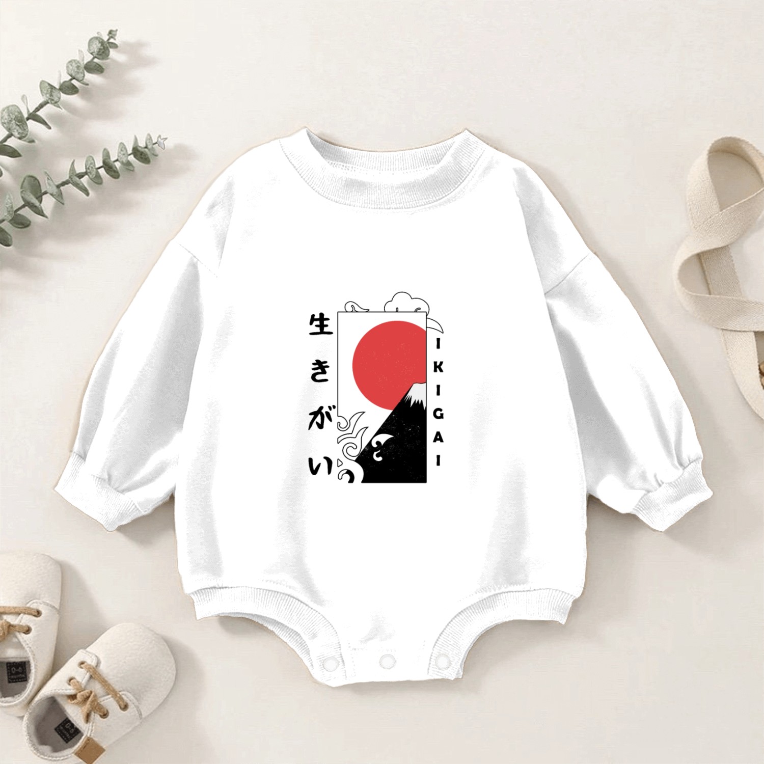 Ikigai (生きがい) Baby Romper Sweatshirts