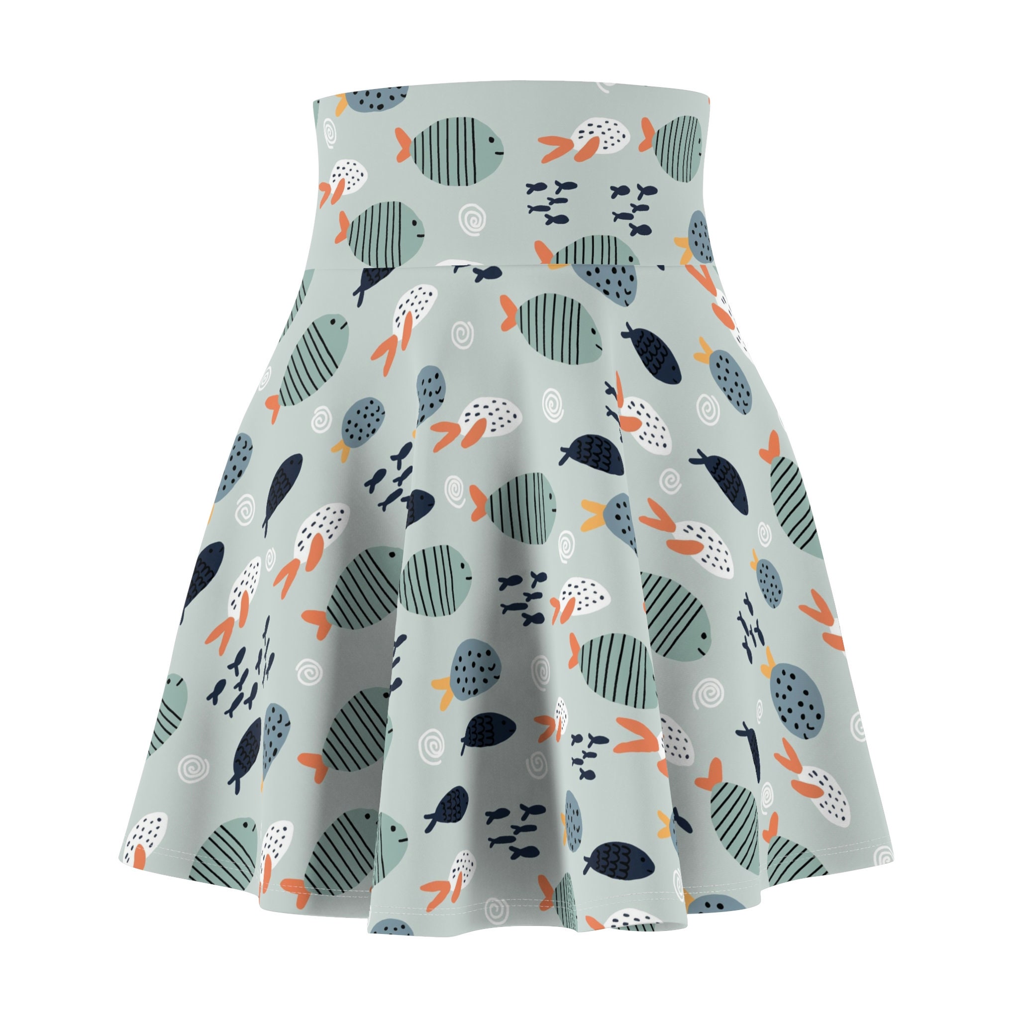 Something's Fishy Fish Print Women's Skater Skirt