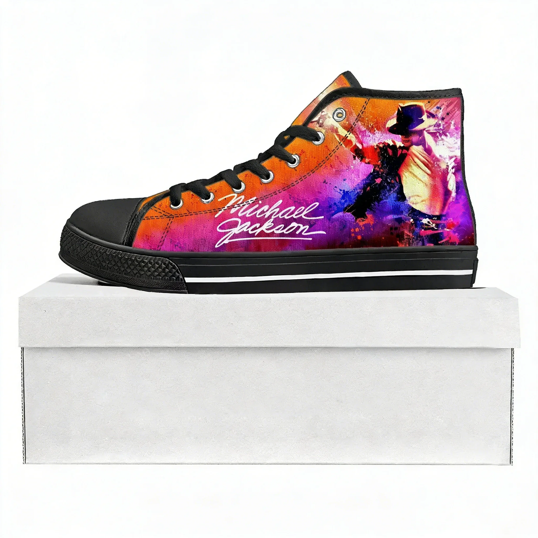 Michael Jackson Pop Singer Dancer High Top Shoes