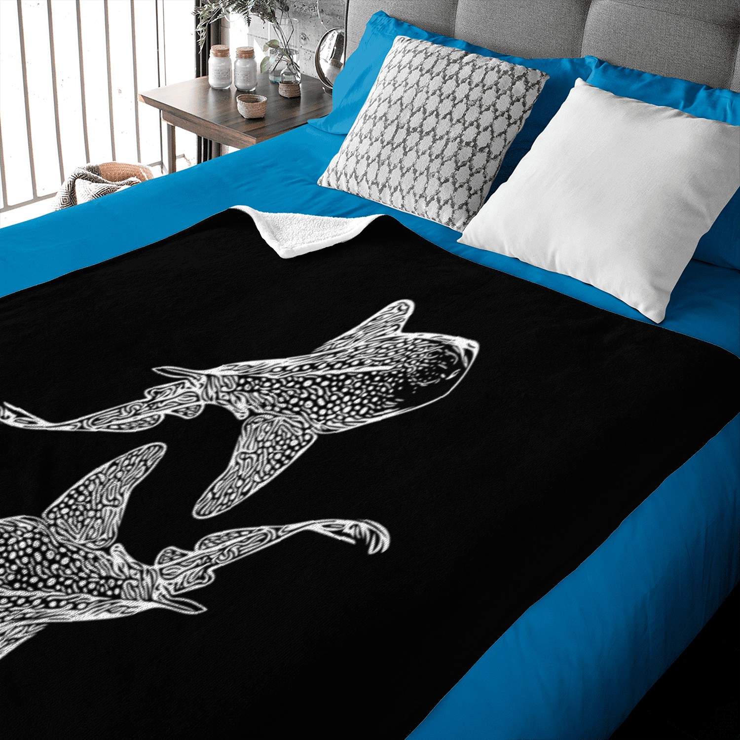 Elegant Vintage Leopard Sharks Baby Blankets