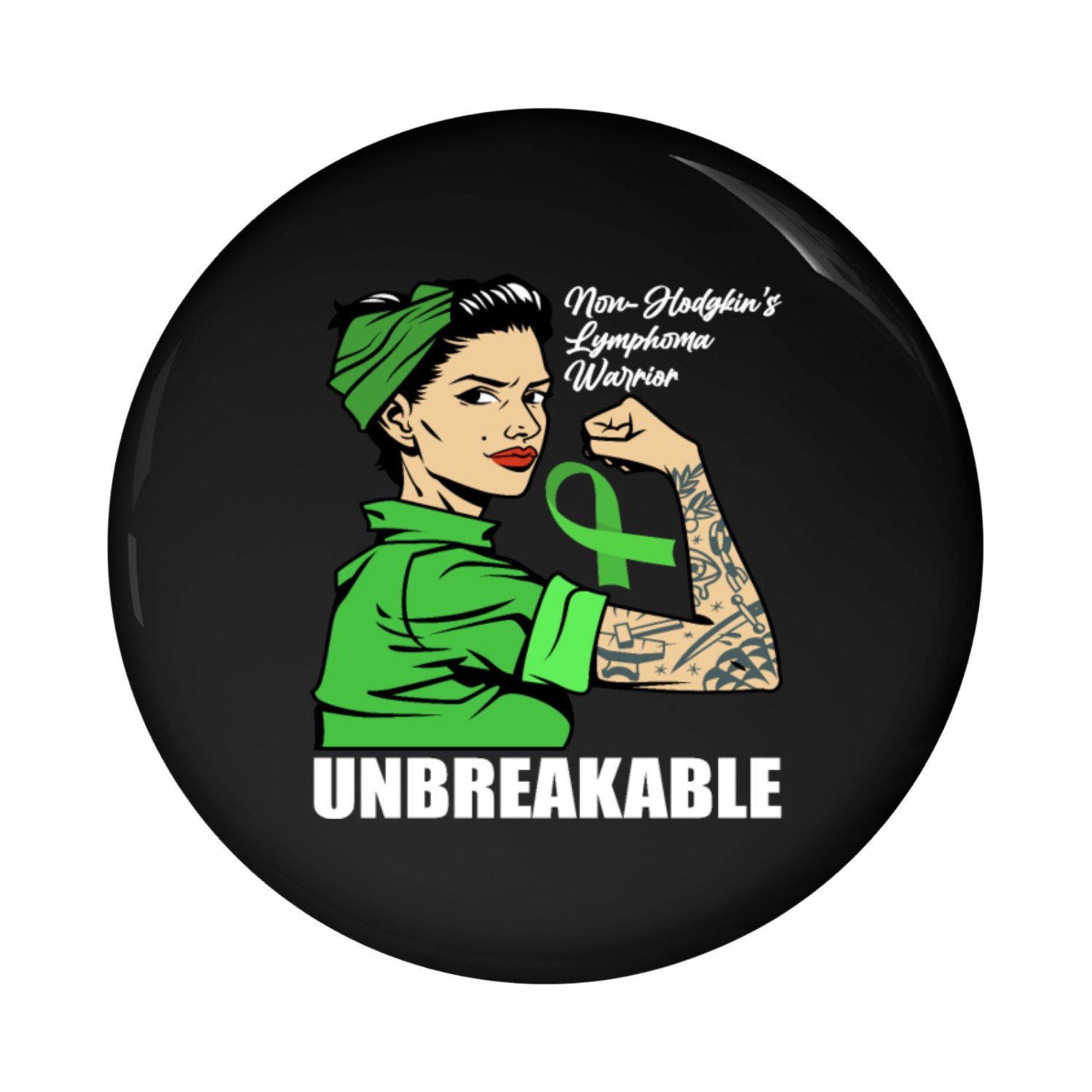 Non-Hodgkin Lymphoma Awareness Unbreakable Pin Buttons