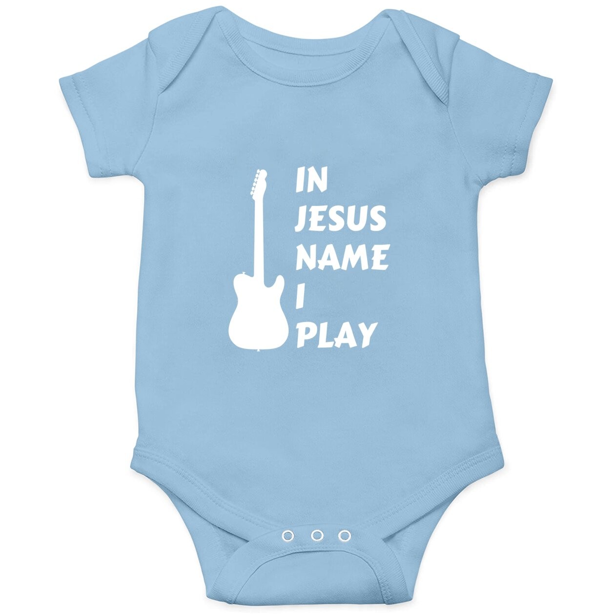 In Jesus Name I Play Christian Faith Religious Baby Bodysuit