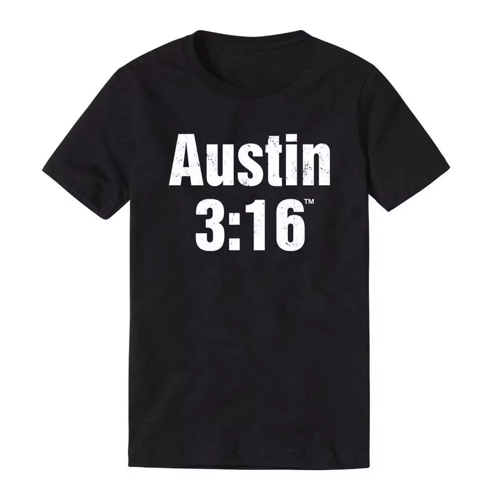Wrestling Entertainment STONE COLD STEVE AUSTIN “3:16 TEXAS SKULL” BLACK T-SHIRT