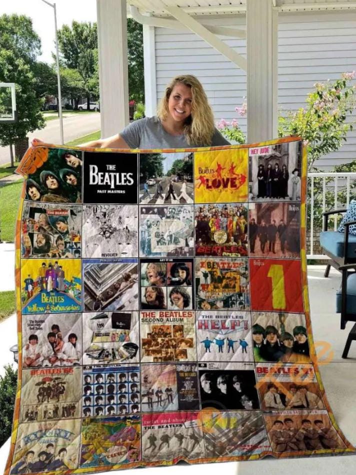 The Beatles Quilt Blanket - Music Band Bedding for Home Decor & Gift