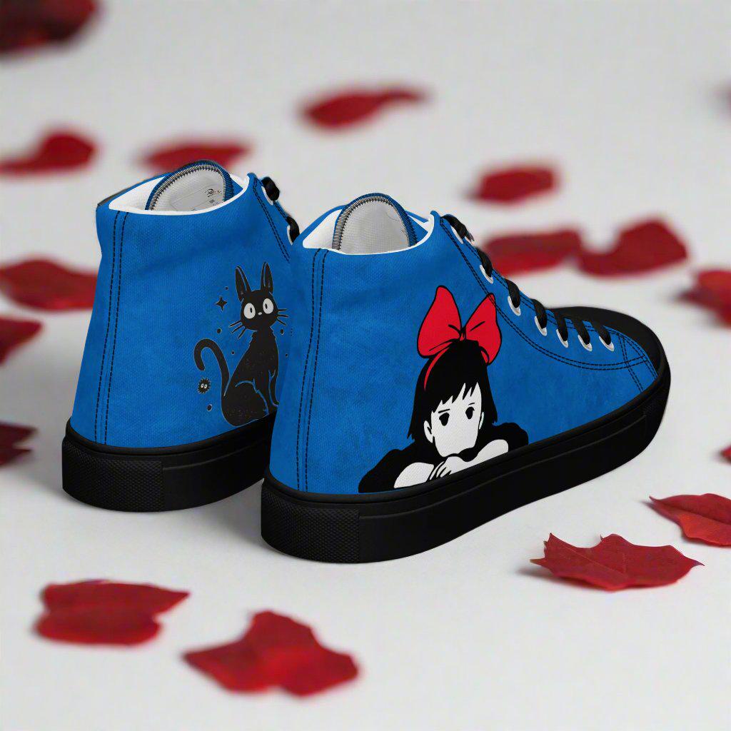 Kiki Red Bow | Men & Boys High Top Sneakers
