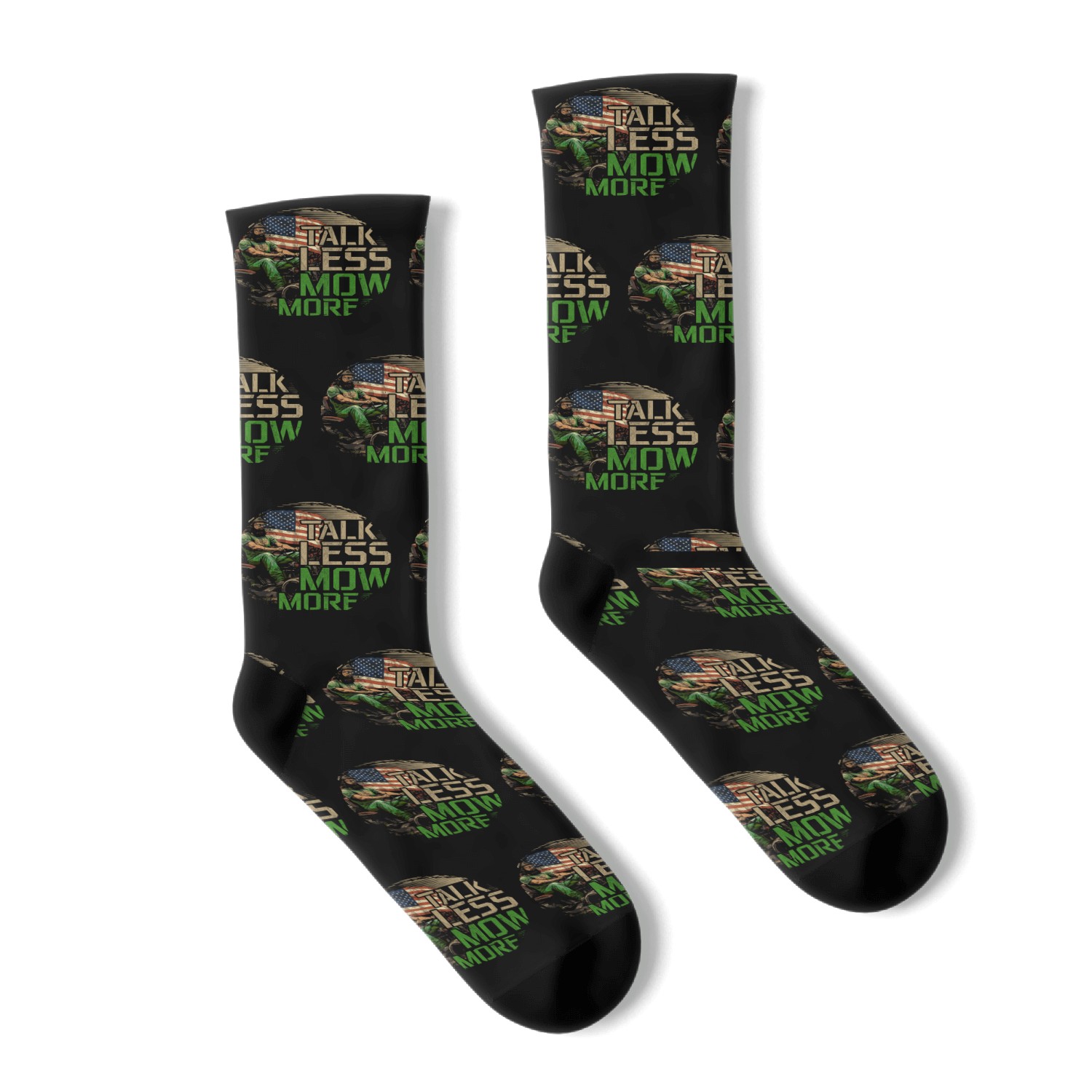 Talk Less Mow More Lawn Mower Racing Socks