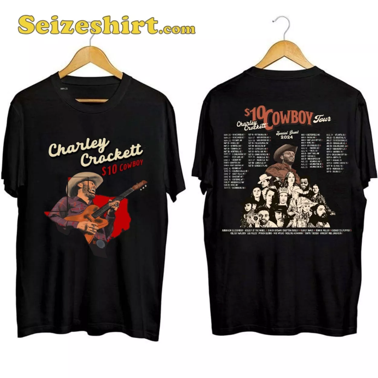 $10 Cowboy Charley Crockett 2025 Tour T-Shirt