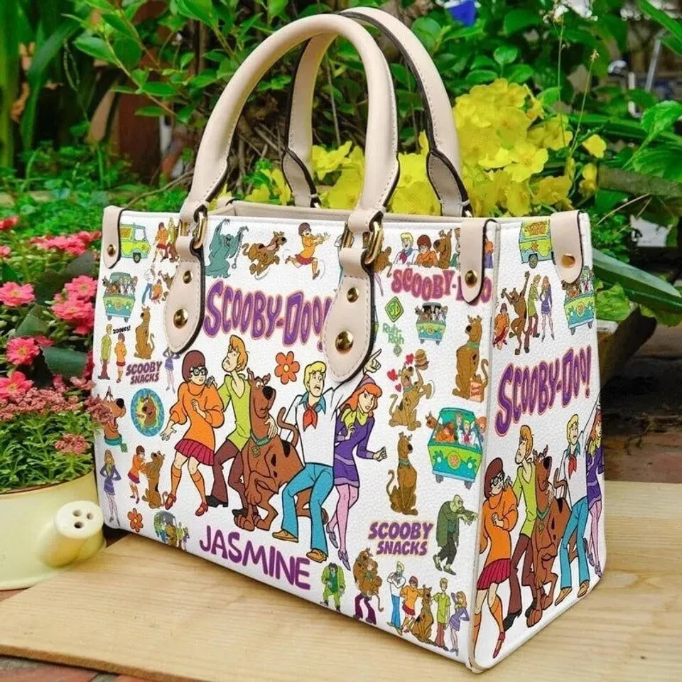 Scooby Doo Leather Bag, Cartoon Leather Handbag