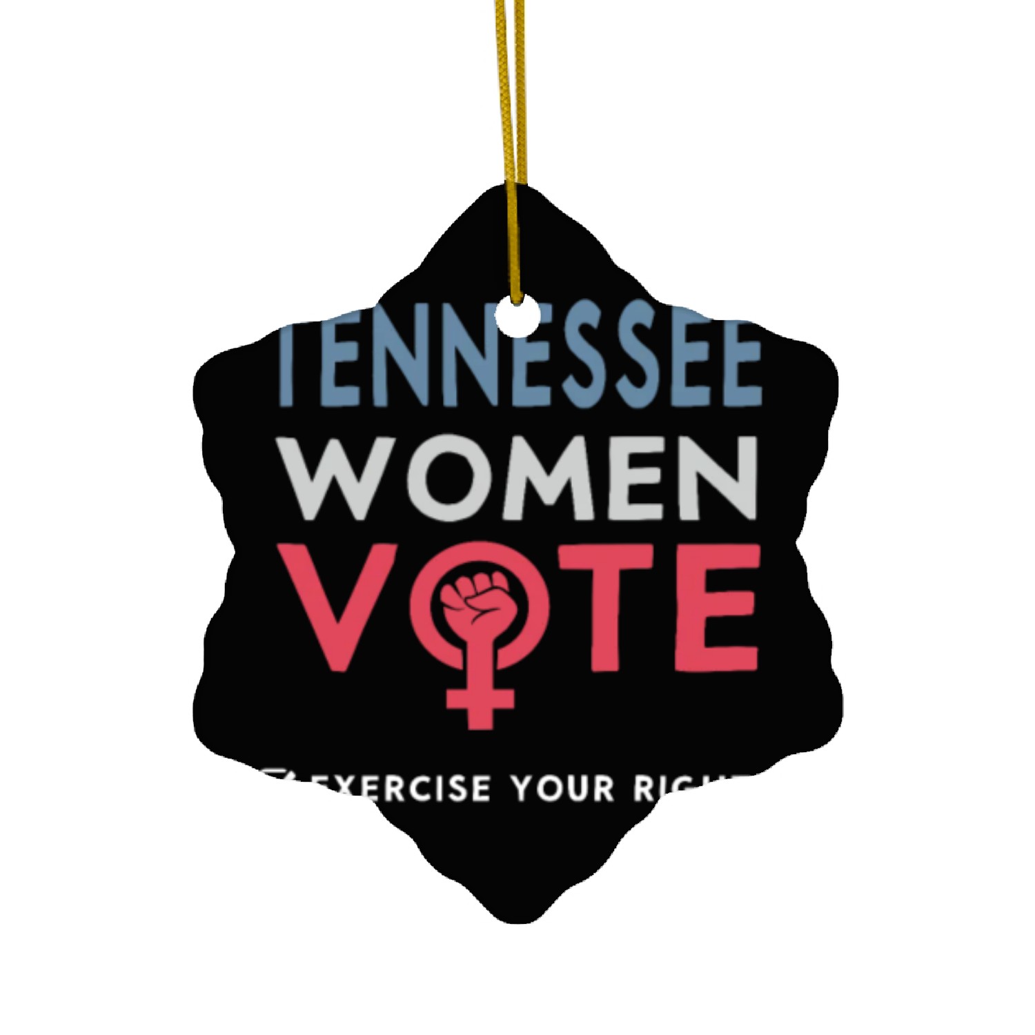 Tennessee Women Vote Voter 2022 Election Feminist Ceramic Ornaments