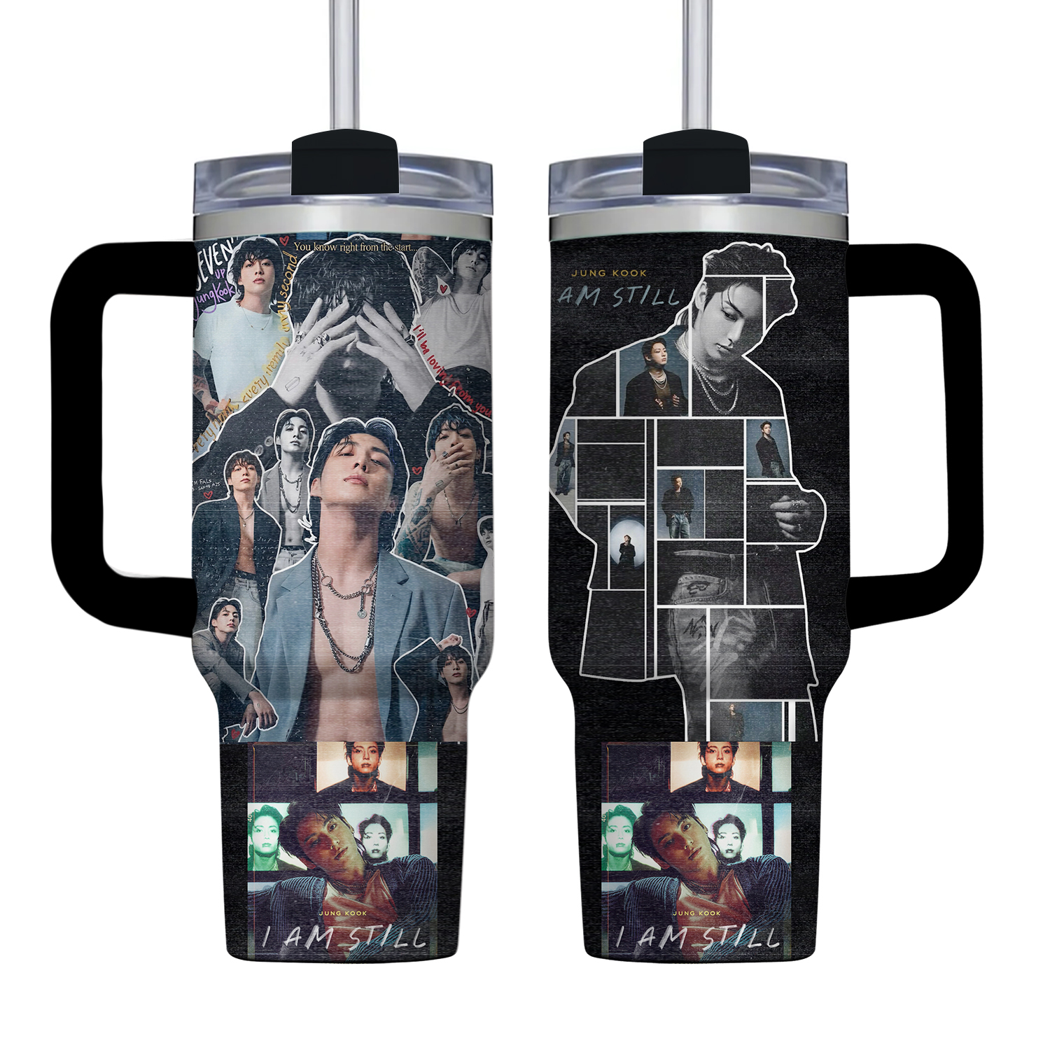 Jungkook BTS Music Tumbler 40oz With Handle