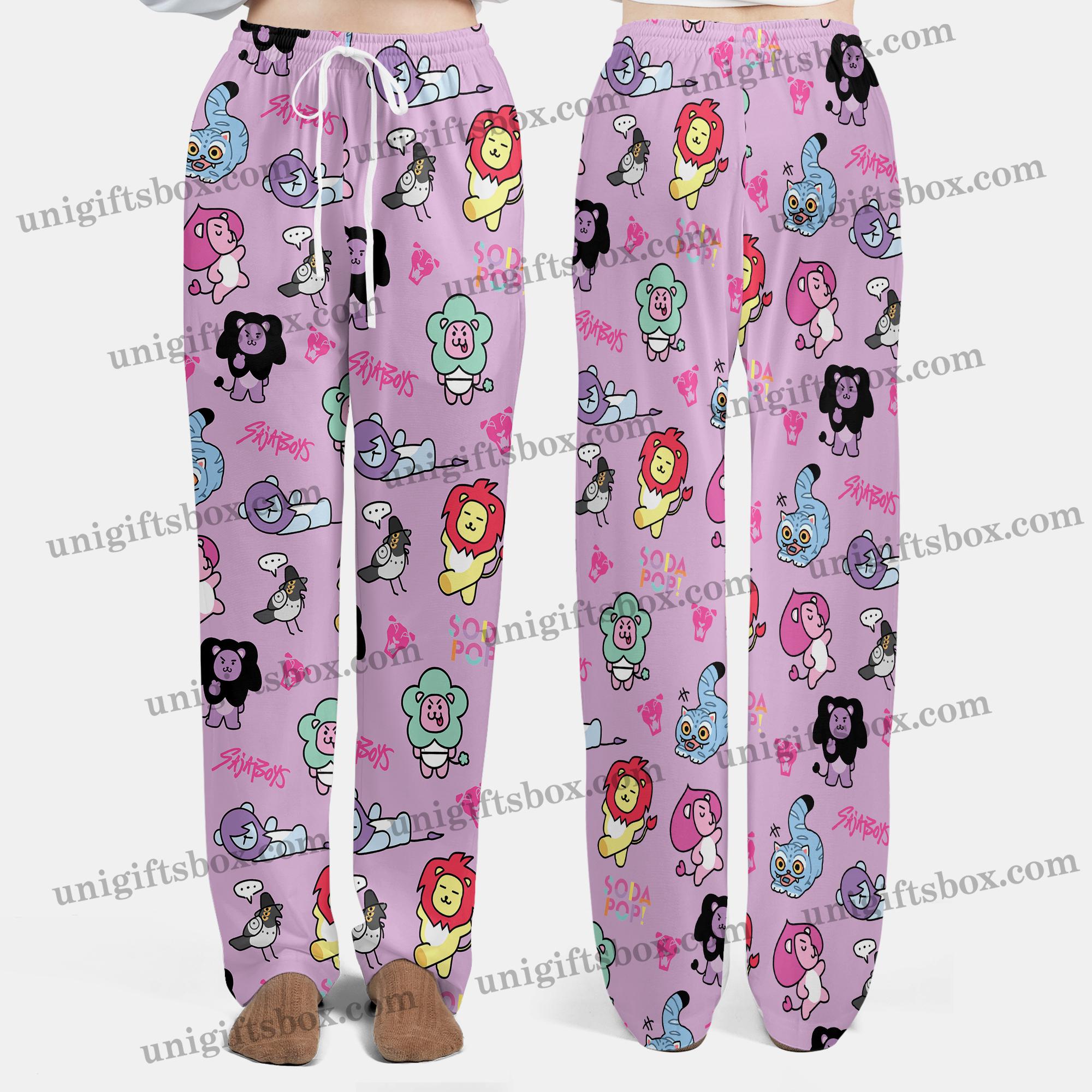 Kpop Demon Hunter Saja Boys Pajama Pants | Soda Pop Saja Friends Sleepwear | Cute Cartoon Lounge Pants | Gift for Kpop Fans | Jinu Baby Saja