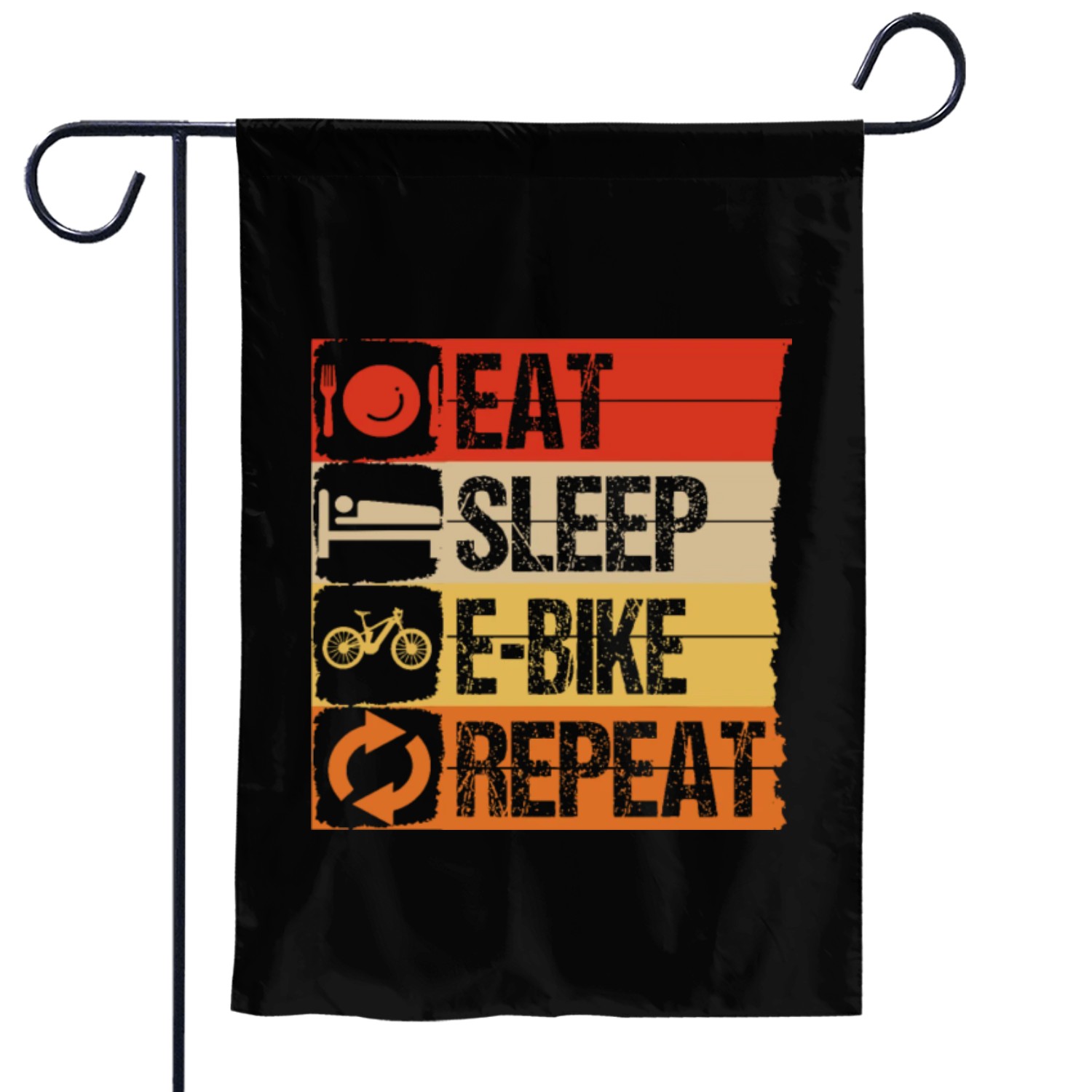 e-bike enthusiast eat sleep e-bike repeat Garden Flags