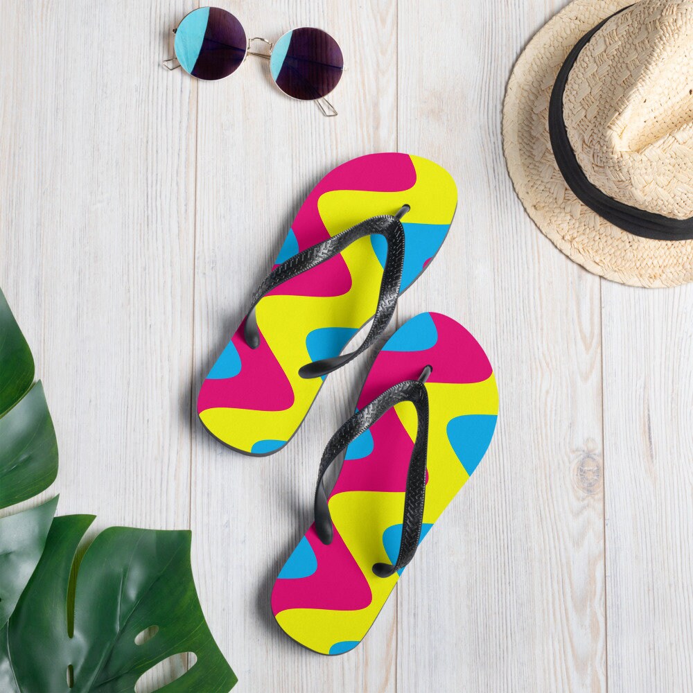 Pansexual Pride Flag Flip-Flops