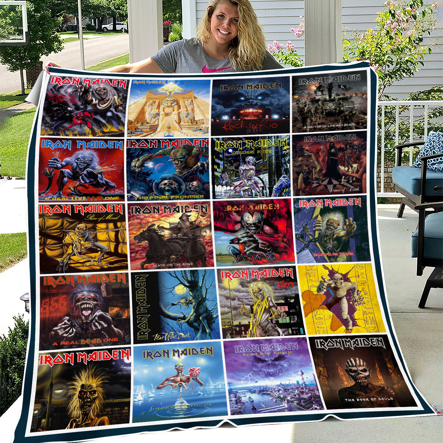 Iron Maiden Heavy Metal Rock Band Fleece Blanket, Perfect for Rock Music