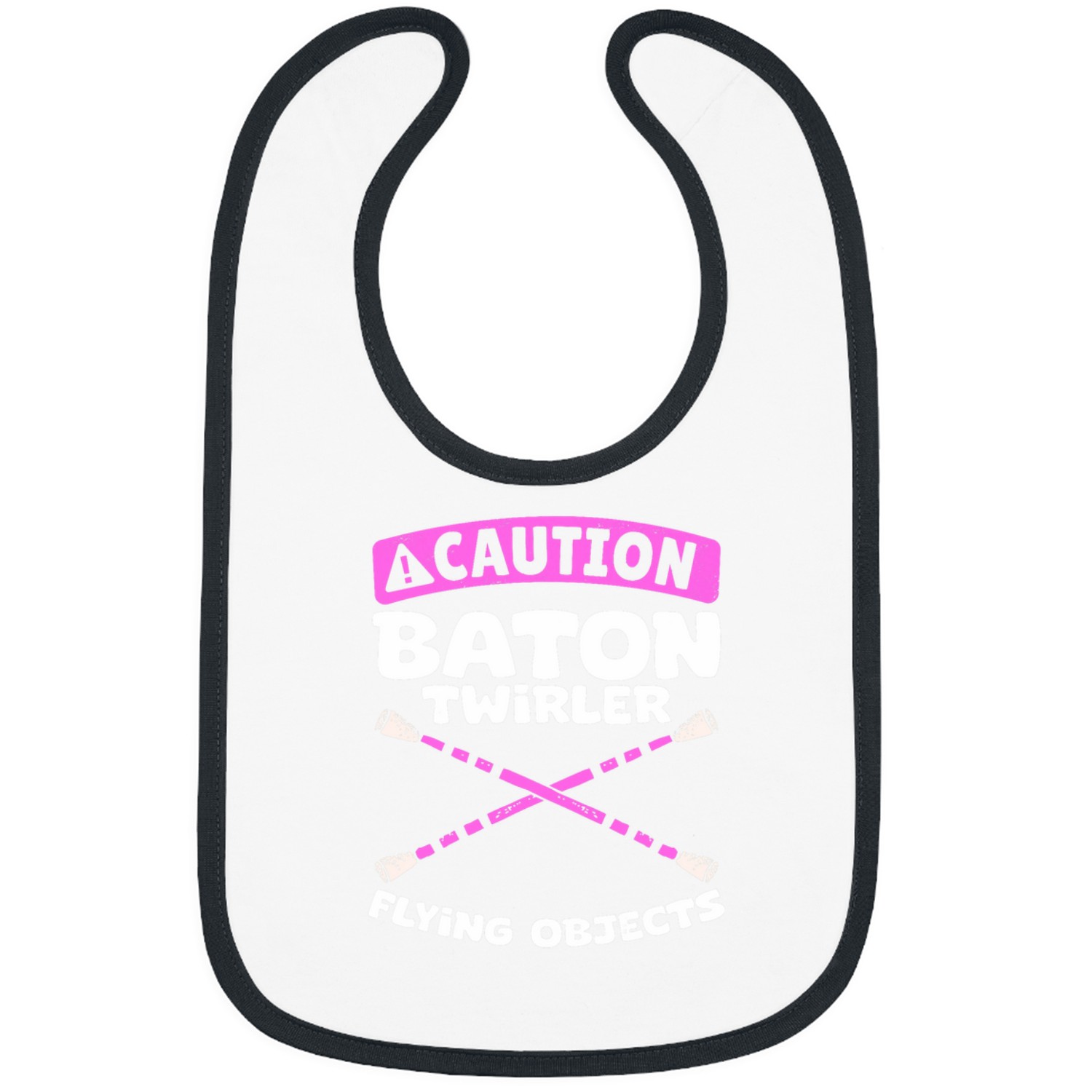 Caution Baton Twirler Flying Object Baton Twirling Majorette Bibs