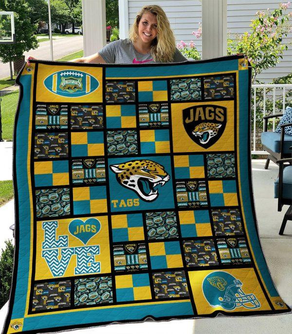 Jacksonville Jaguars Quilt, Bedding Decor