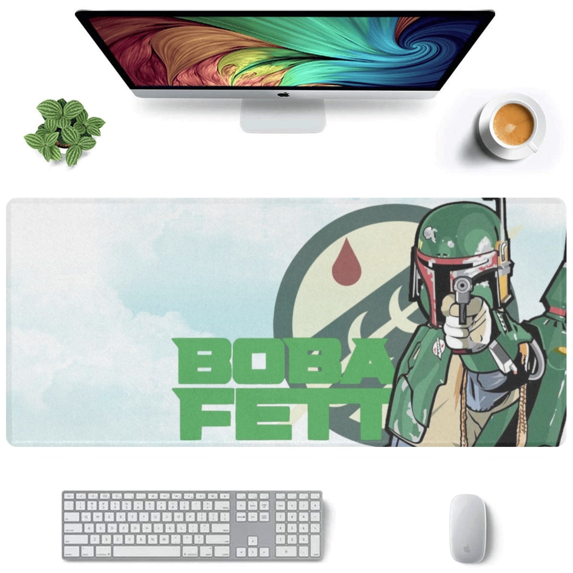 Boba Fett Star Wars Desk Mat Suitable for Gamers, Content Creators, and Others