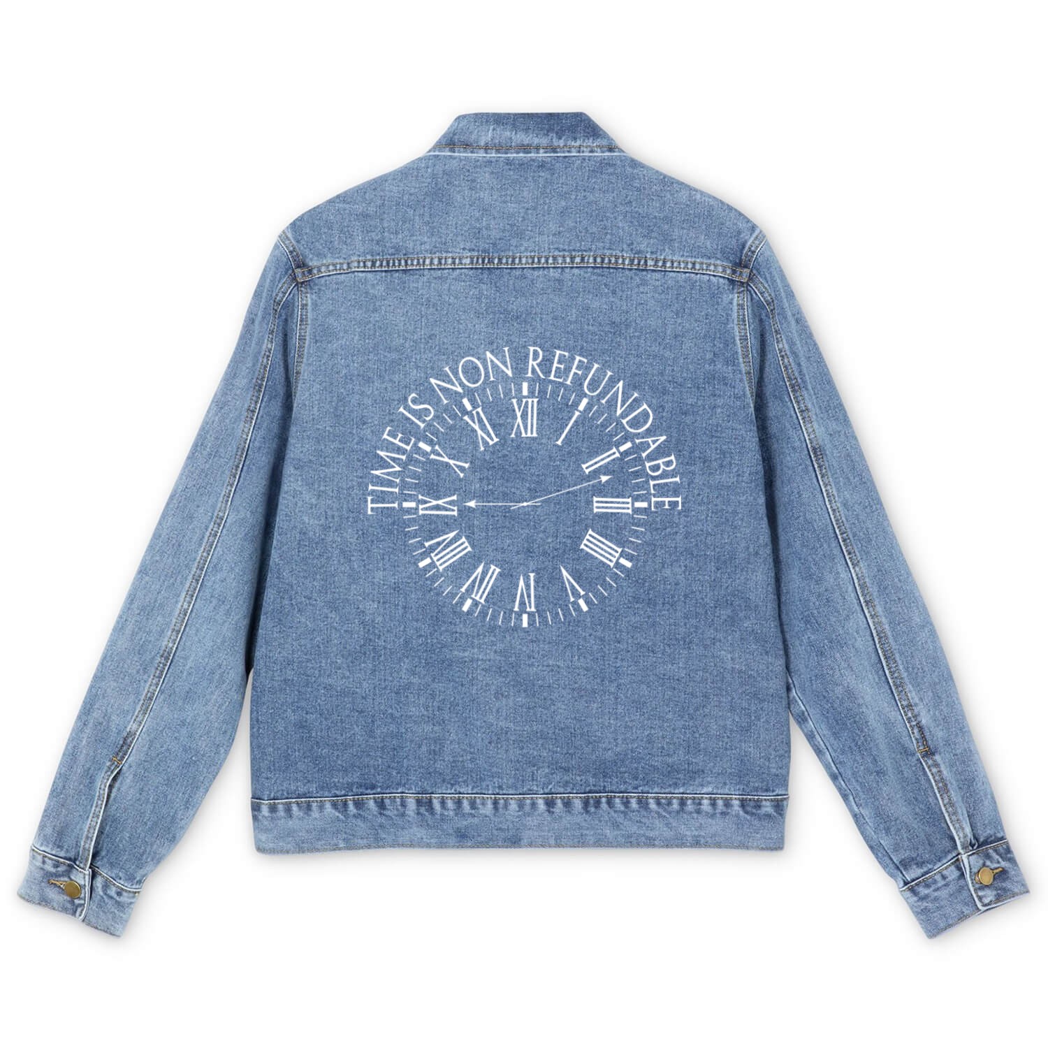 Time is non refundable Rome Design Men's Denim Jackets