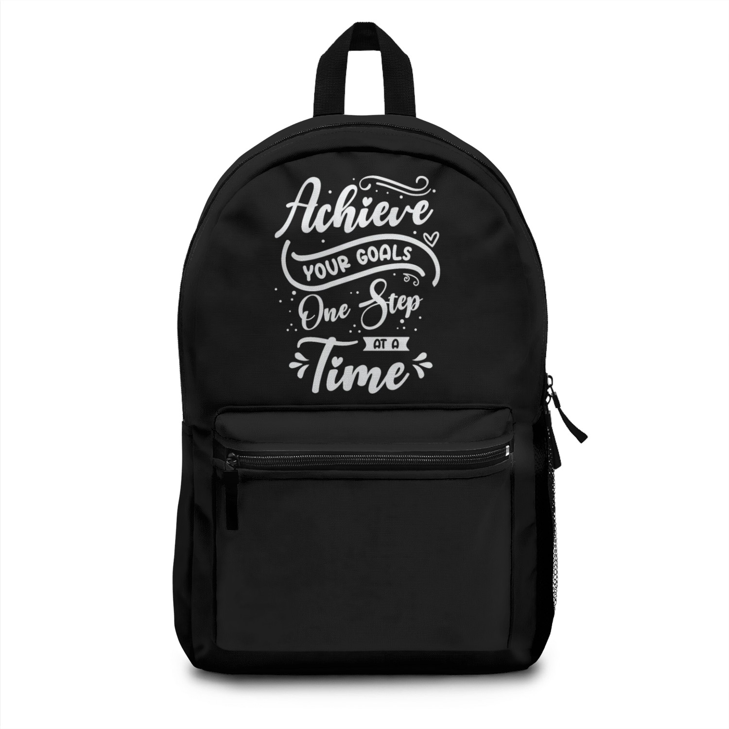 Goal Typography Life Quotes Positive Message Backpacks