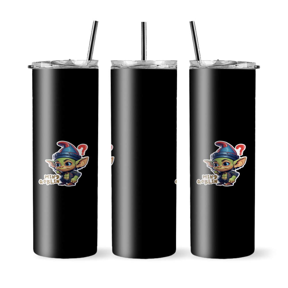Funny Green Goblin Monster - Mind Goblin Deez Nuts Tumbler With Lid And Straw