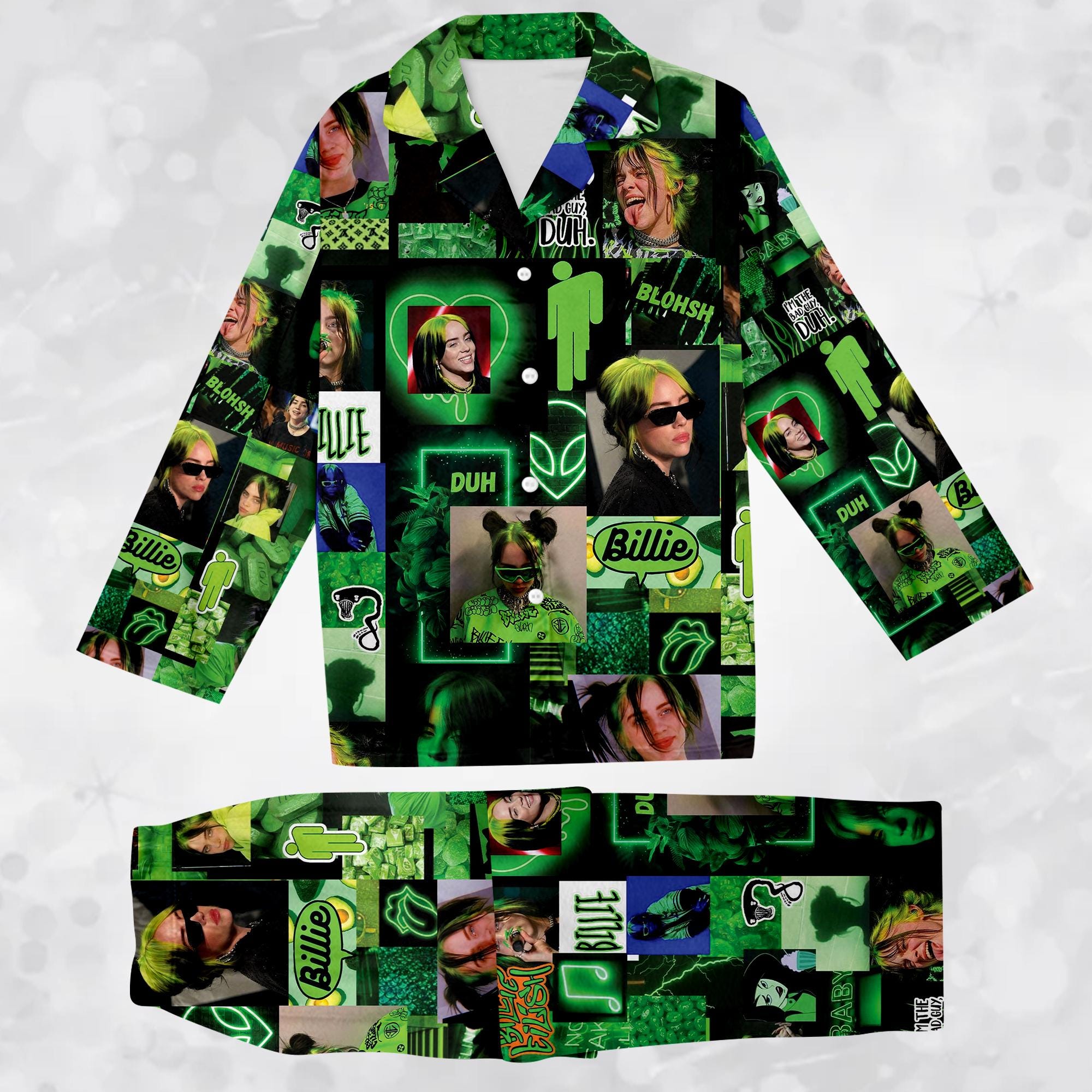 Billie Eilish Tour 2025 Pajamas Set, Hit Me Hard and Soft Pajamas Set, Billie Eilish 2025 Pajamas Set, Thick Pajamas