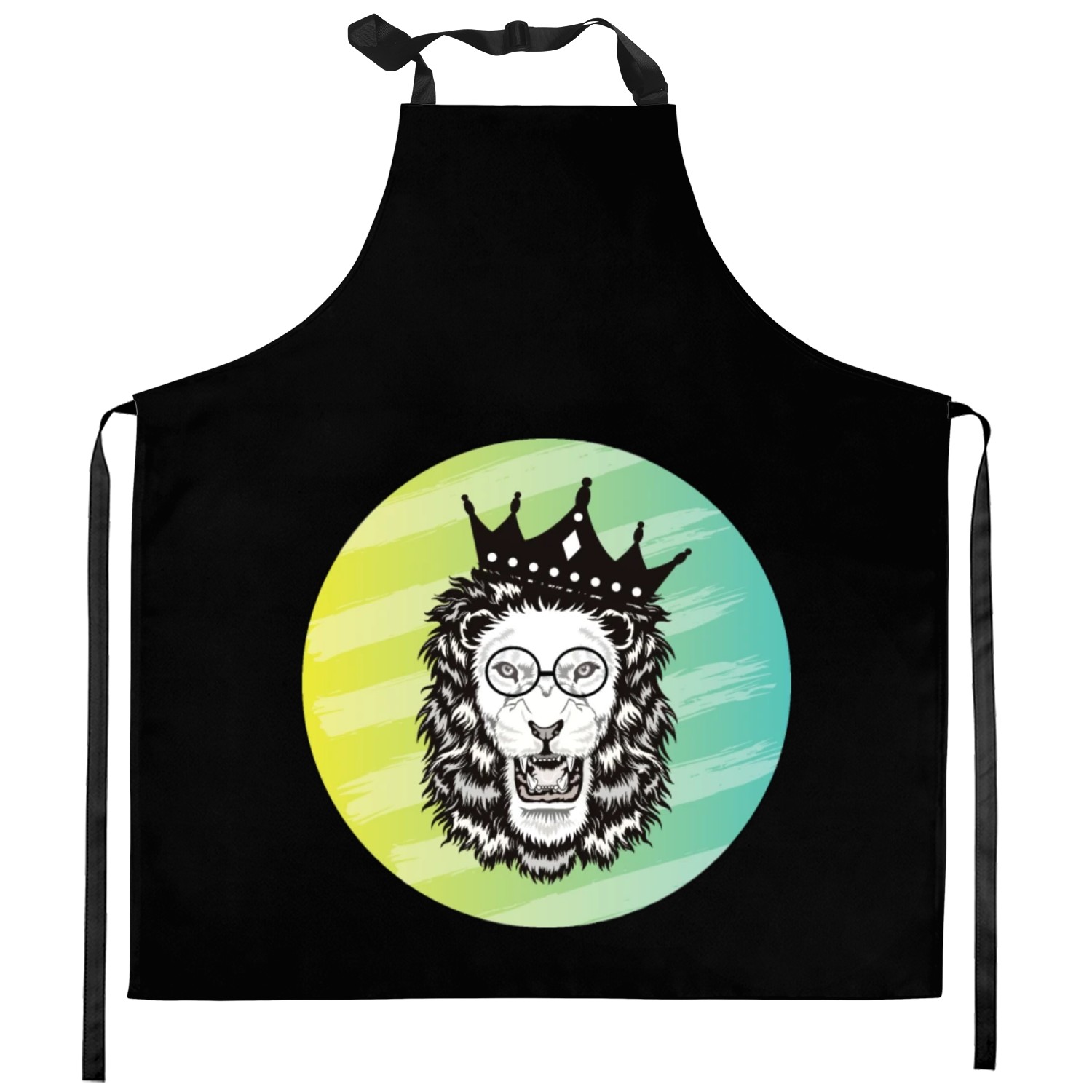 Lion Head Colorful Style Kitchen Aprons