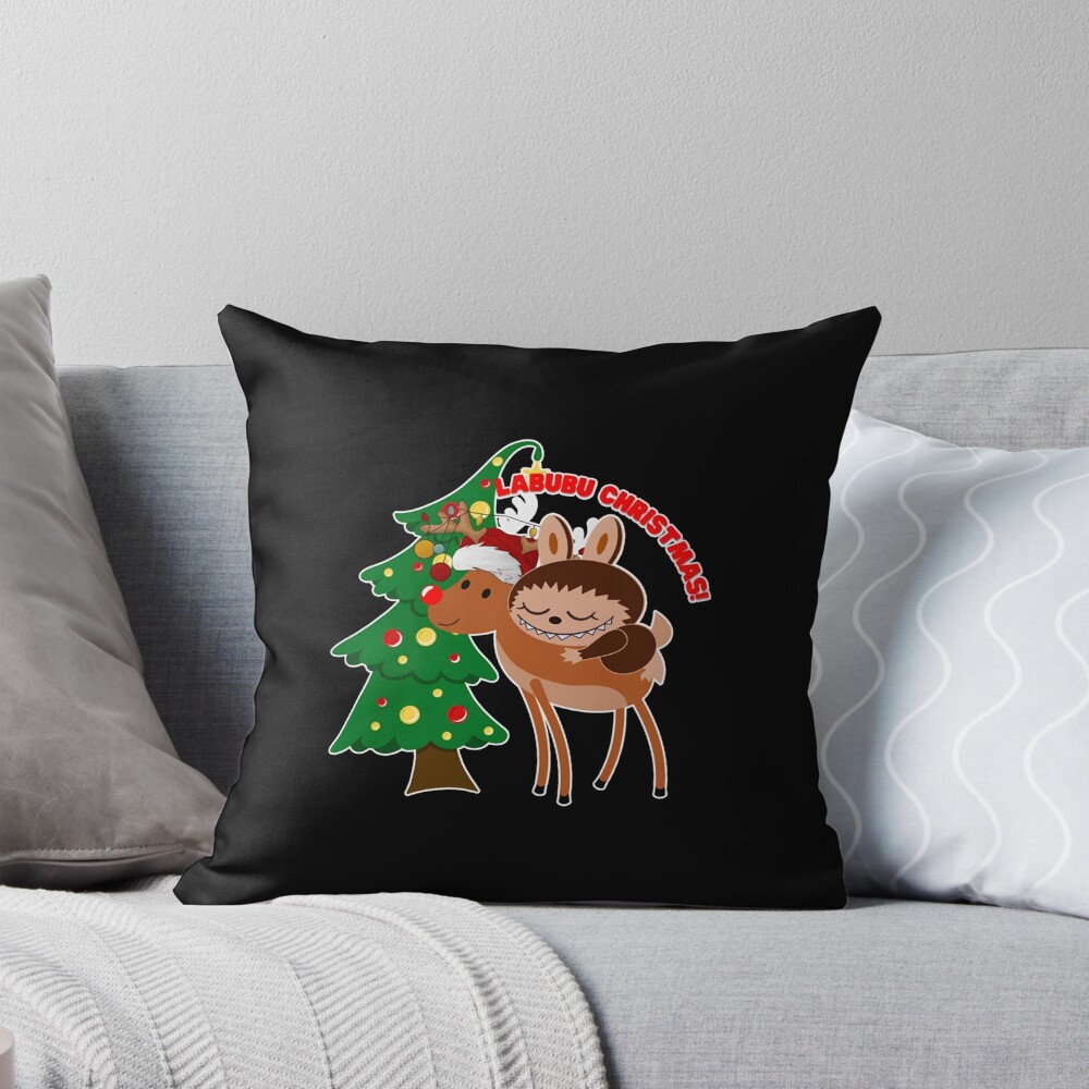 Labubu Cute Christmas Pillow, Cute Labubu Pillows Gift, Gift for Fan