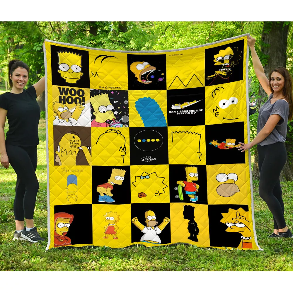 Bart Simpson Quilt, The Simpsons Quilt Blanket Super Soft Comfy Warm