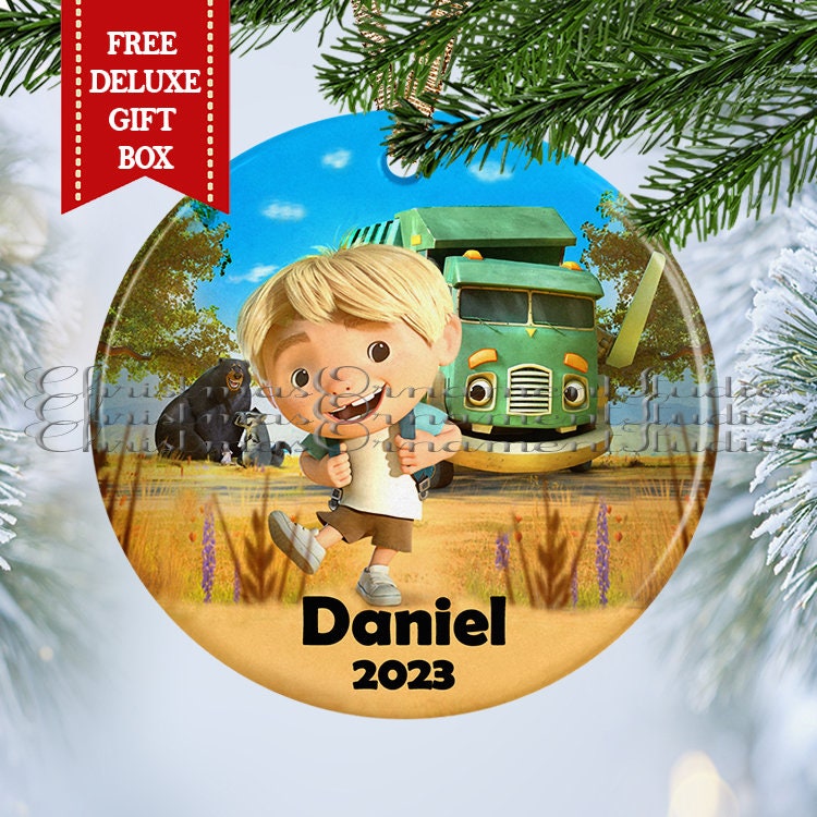 Trash truck Christmas Ornament - Kids Christmas present- Boys ornament