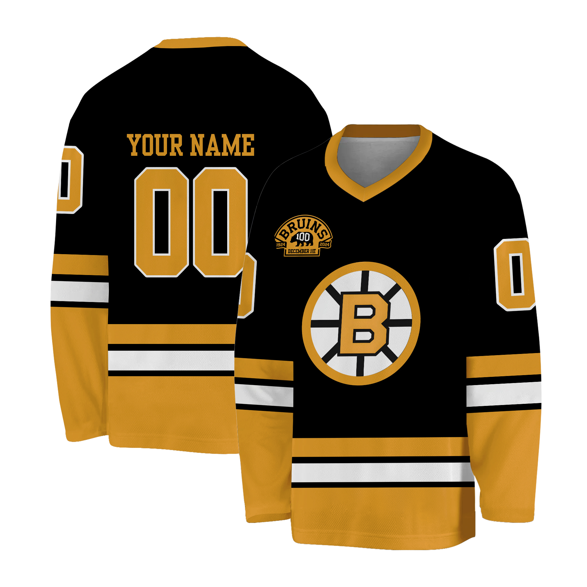 Personalized Boston Bruins Centennial Uniform Hockey Shirt All Printed Unisex