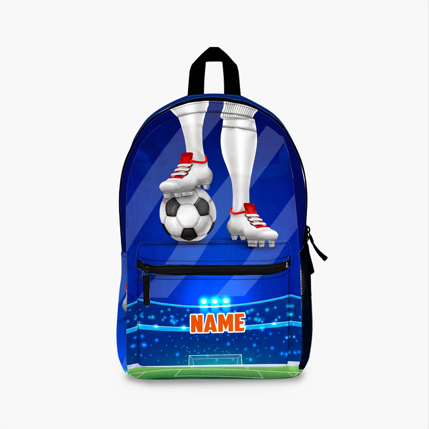 Personalized Soccer Backpack for Boys, Custom Name Sports School Bag, Soccer Ball Bookbag, Football Gift