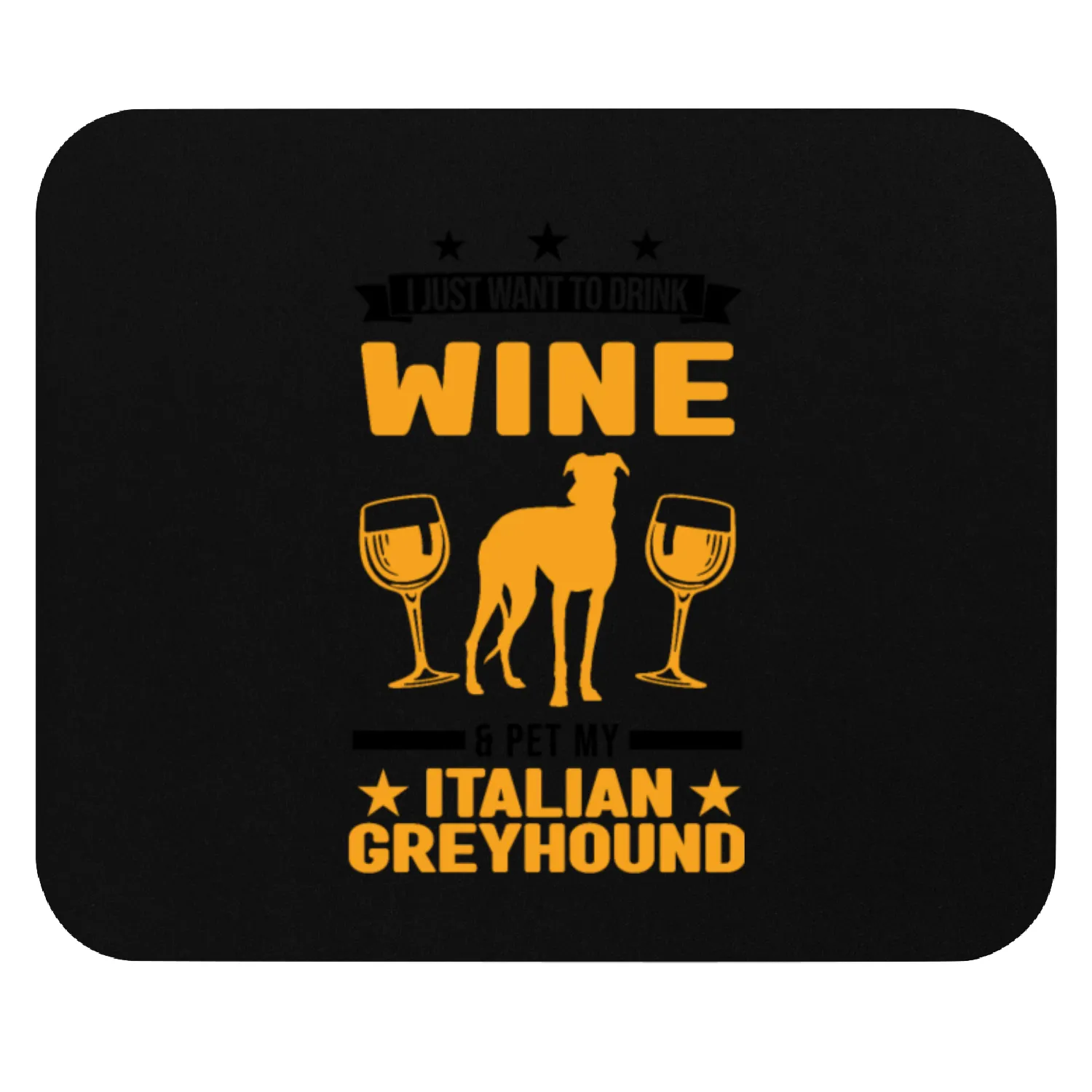 Italian Greyhound And Wine Mouse Pads