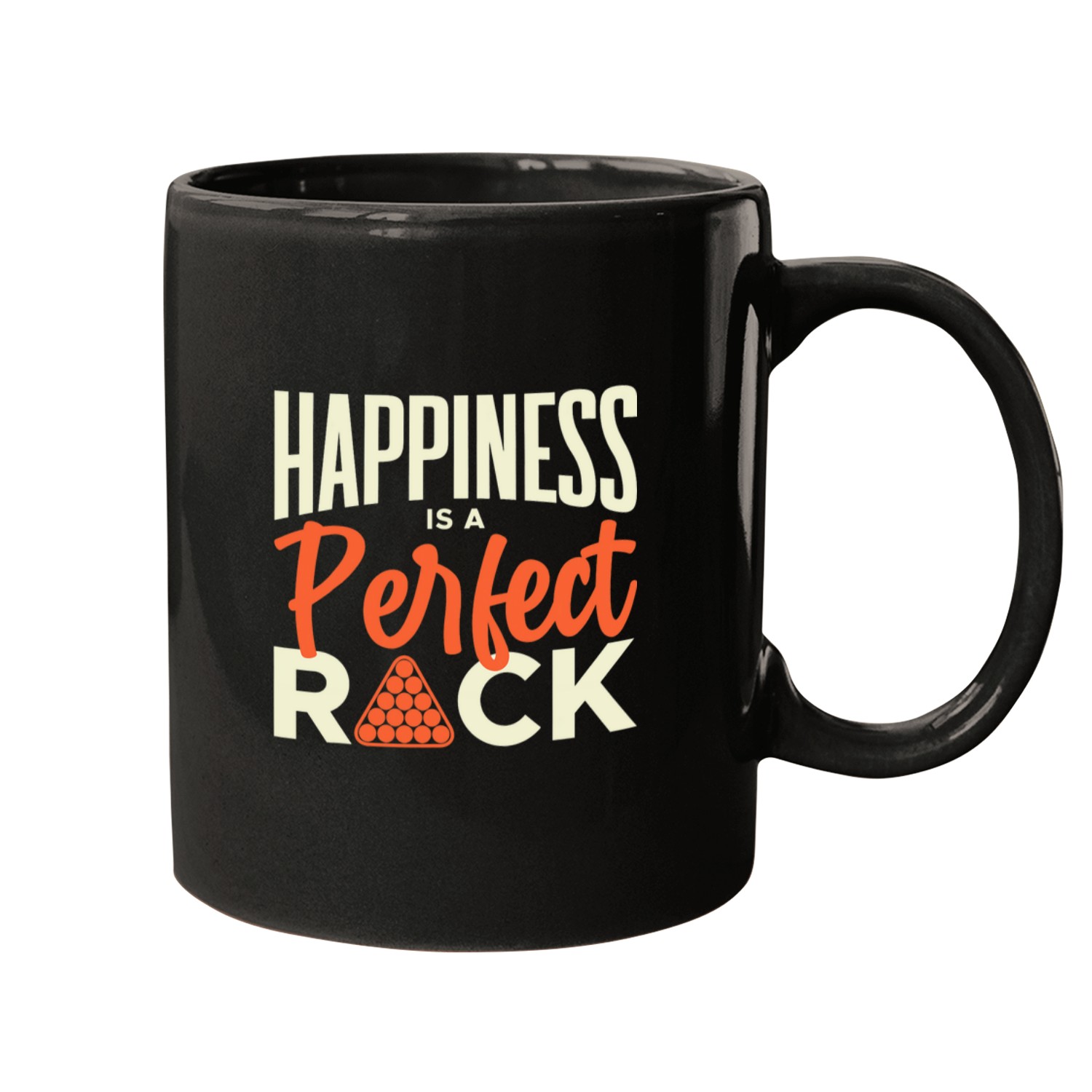 Sport Billiard Happiness Is A Perfect Rack Pool 8 Ball Snooker Player Mugs