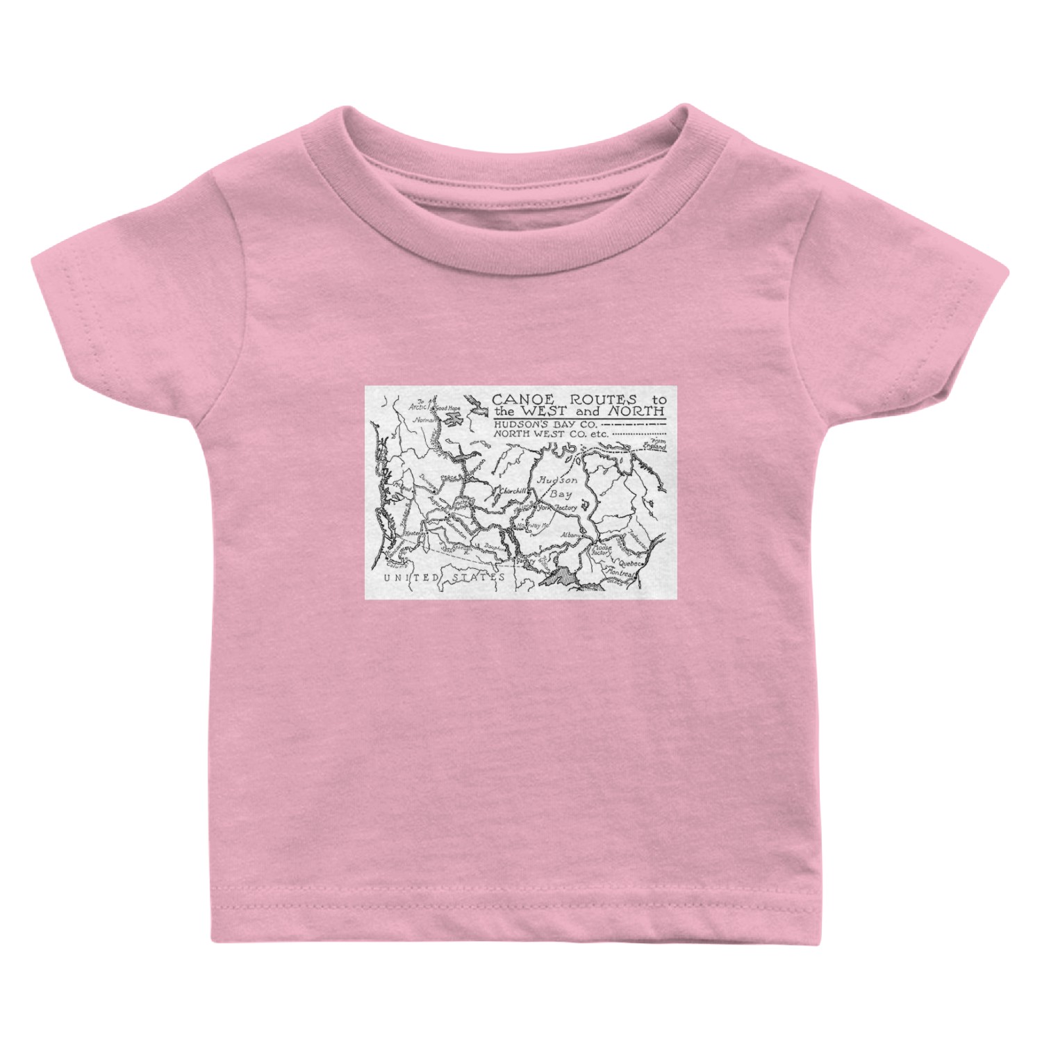 Fur Trade Canoe Routes Baby T Shirts