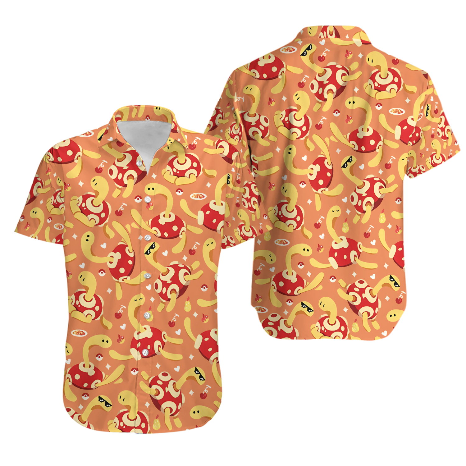 Shuckle Hawaiian Shirt Men’s Tropical Short Sleeve Button-Up Summer Hawaiian Shirt